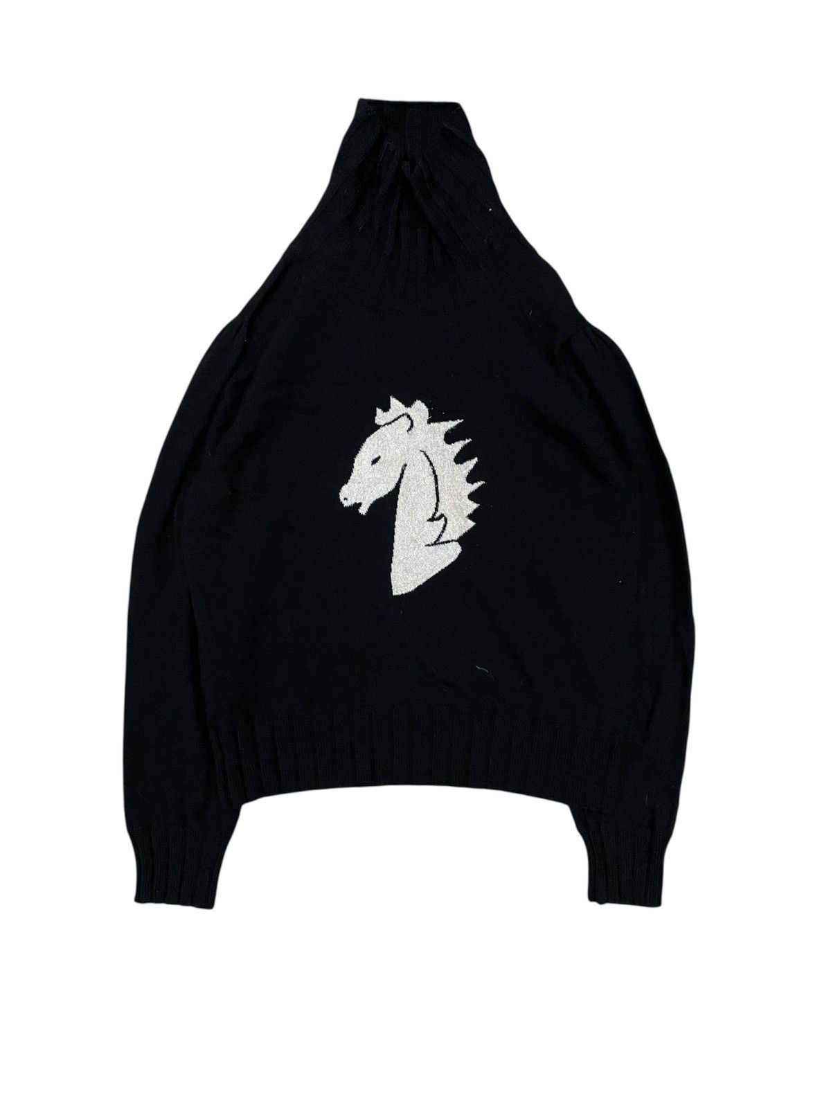 Y's 1990s pierre cardin intarsia Horse knit Size M / US 6-8 / IT 42-44 - 1 Thumbnail