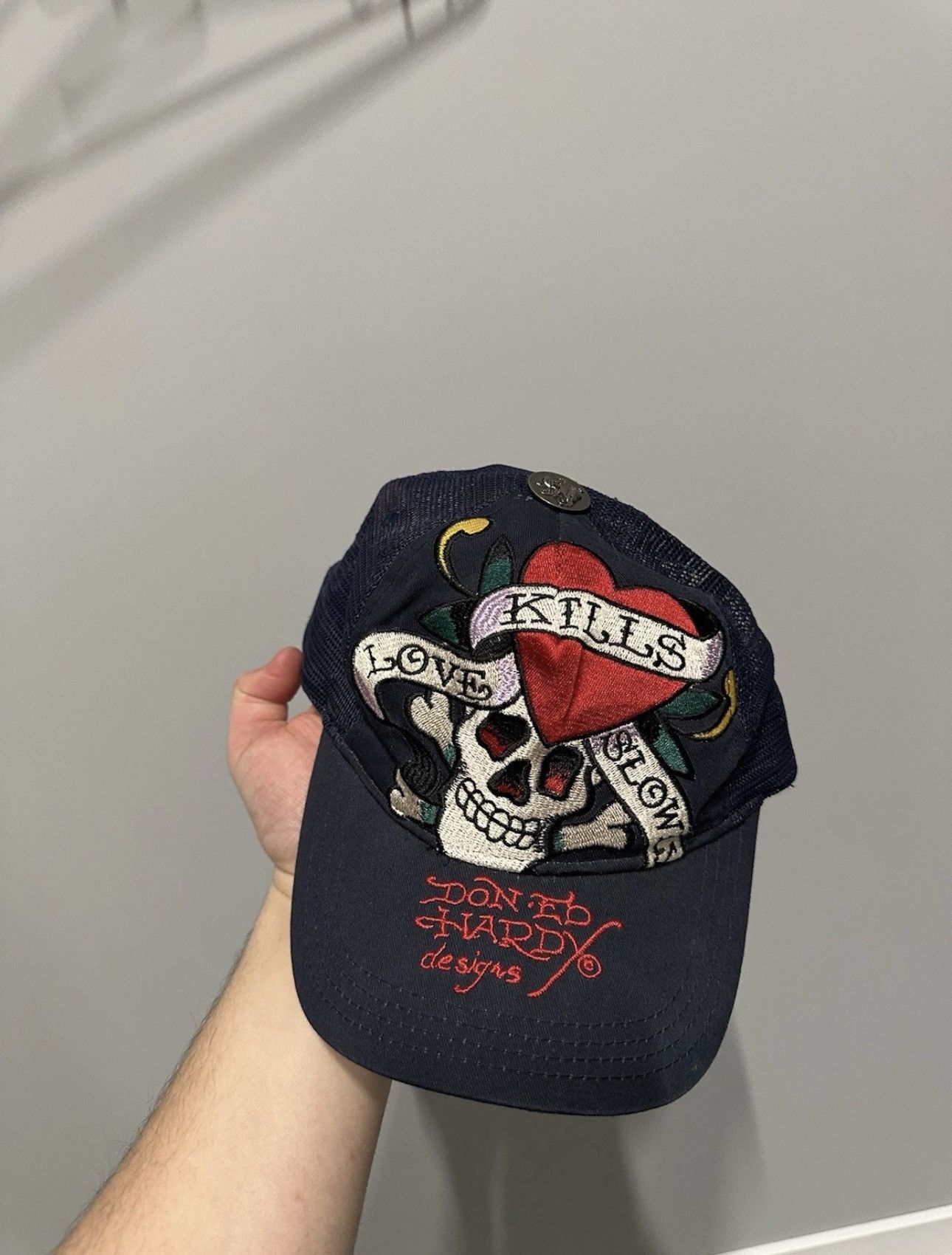 00s archive “Ed Hardy” logo cap grunge Christian Audigier × Ed Hardy × Streetwear Ed Hardy Winter Hat