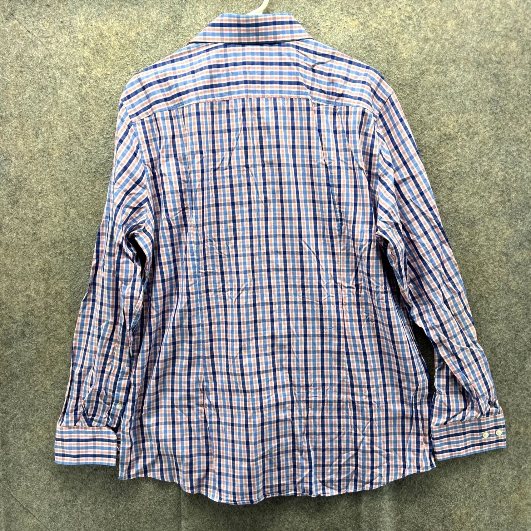 Hugo Boss HUGO BOSS Shirt Mens 17.5/44 Blue Pink Button Down Gingham Slim Fit Preppy Plaid Check" Size US XXL / EU 58 / 5 - 2 Thumbnail