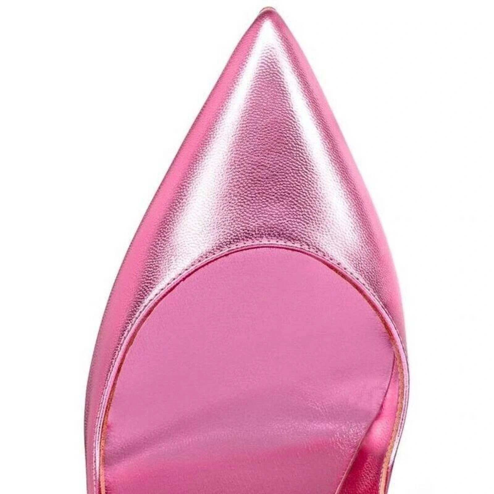 Christian Louboutin Hot Chick 100 Confettis Pink Leather Pointed Heel Pump 39.5 Size US 9.5 / IT 39.5 - 6 Thumbnail