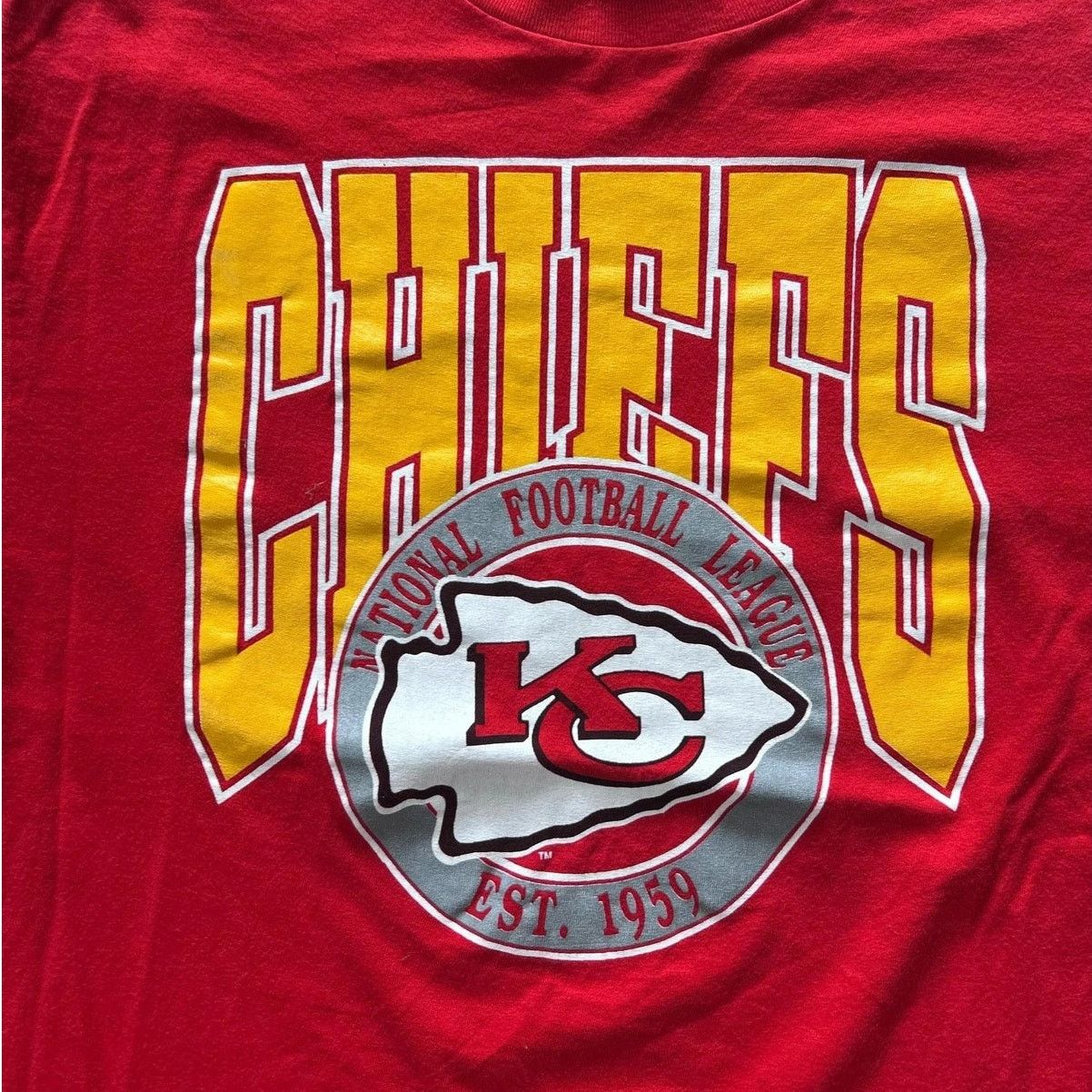 Other 90s Vintage Kansas City Chiefs Trench Red T Shirt Size L Size US L / EU 52-54 / 3 - 2 Thumbnail