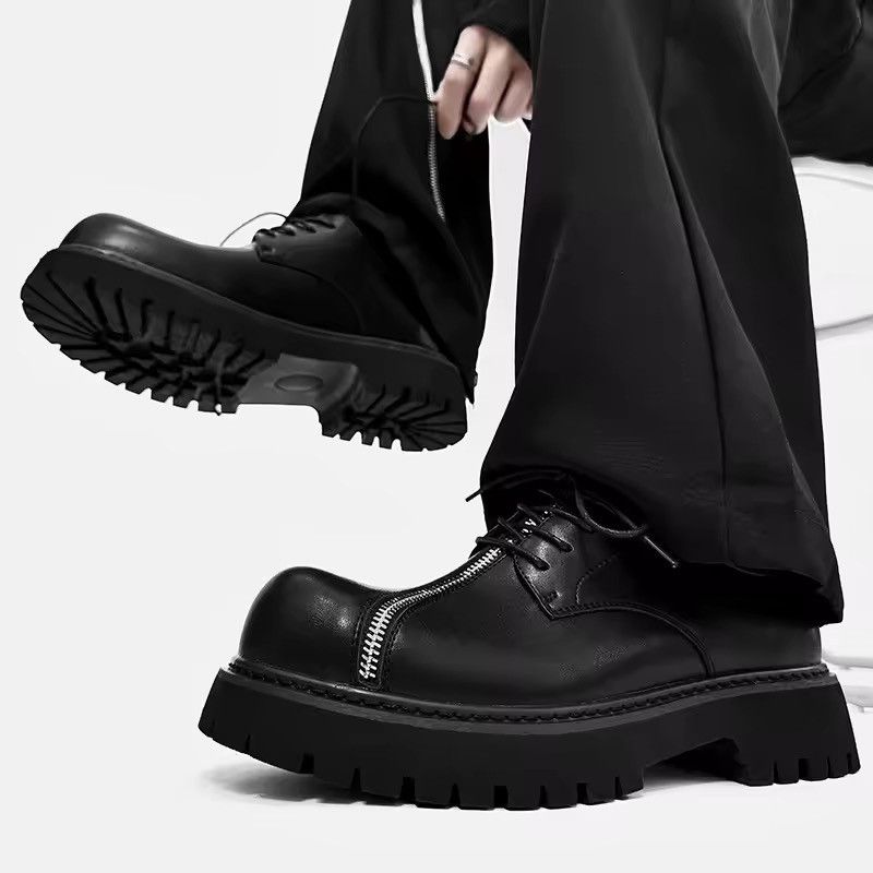 Leather Outdoor Zipper Designer Black Leather Boots Size US 9 / EU 42 - 4 Thumbnail