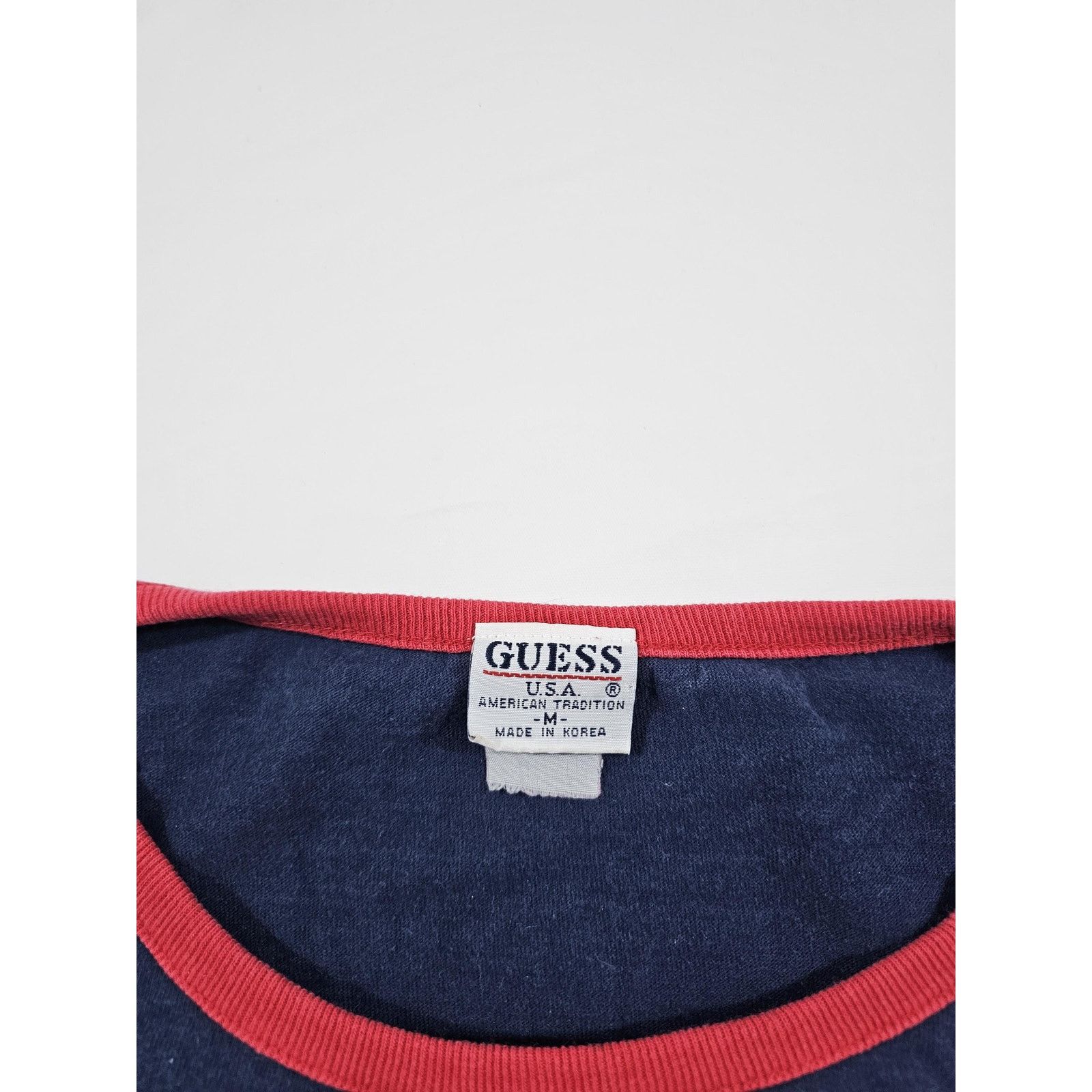 Guess GUESS USA American Flag Cropped Cut-Off T-Shirt Sz M Vintage Size US M / EU 48-50 / 2 - 2 Thumbnail