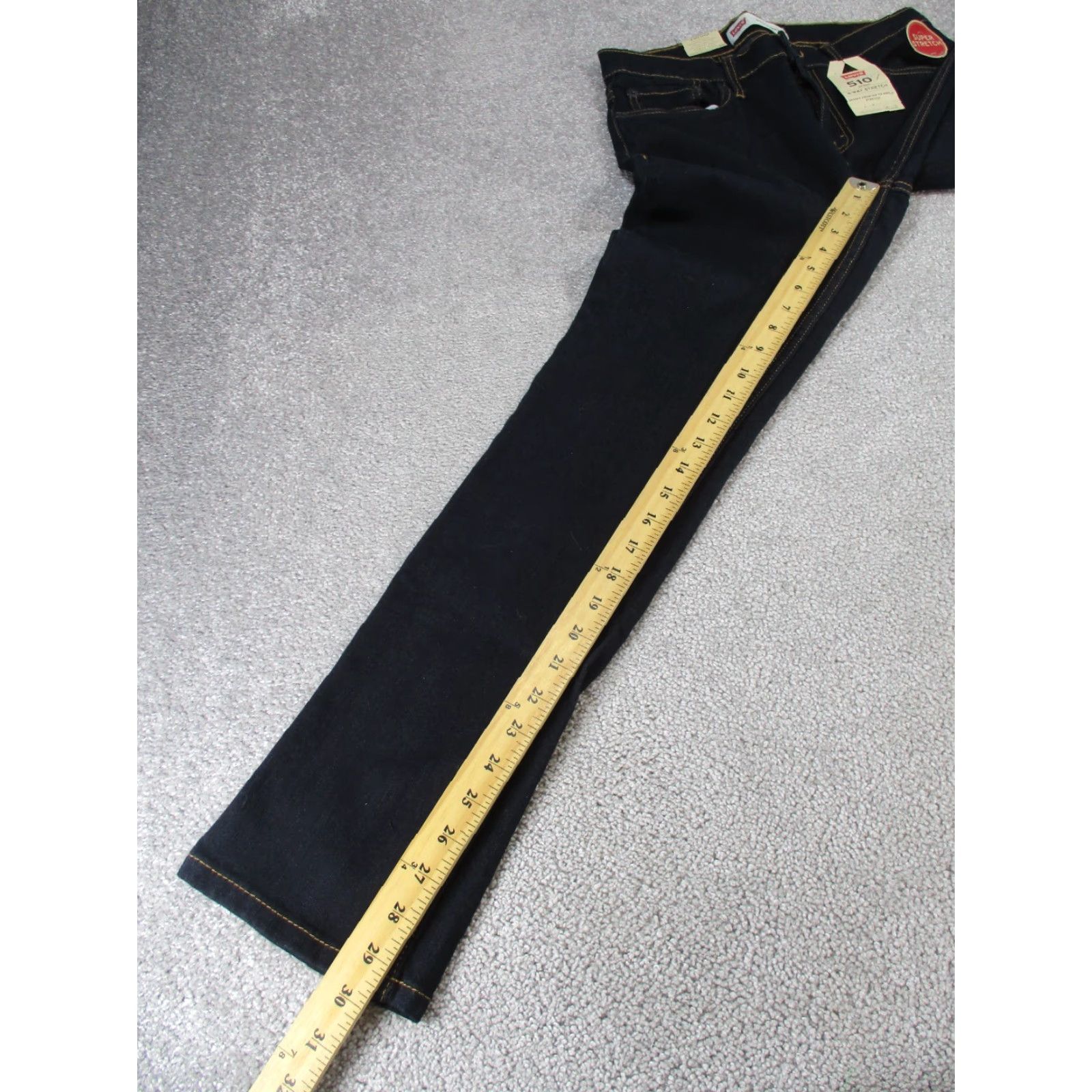 Levi's VINTAGE Levi's 510 Skinny Jeans Womens Size 18 Dark Wash Denim Zipper 90s Womens Size 40" / US 18 - 4 Thumbnail