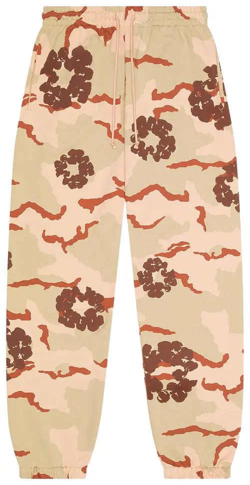 DENIM TEARS Wreath Sweatpants Desert Storm Camo - Tan Size US 32 / EU 48 - 1 Thumbnail