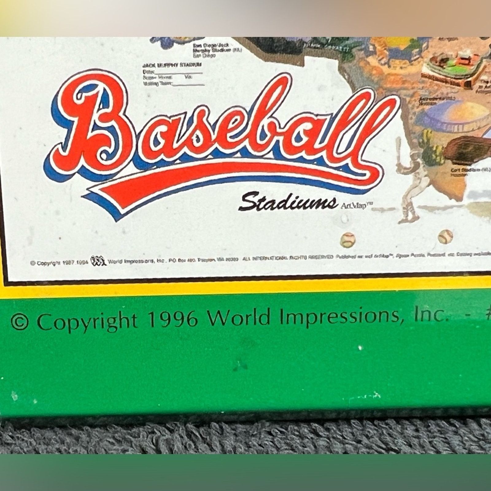 MLB VINTAGE 1996 World Impressions Baseball Jigsaw Puzzle in Tin Size ONE SIZE - 2 Thumbnail
