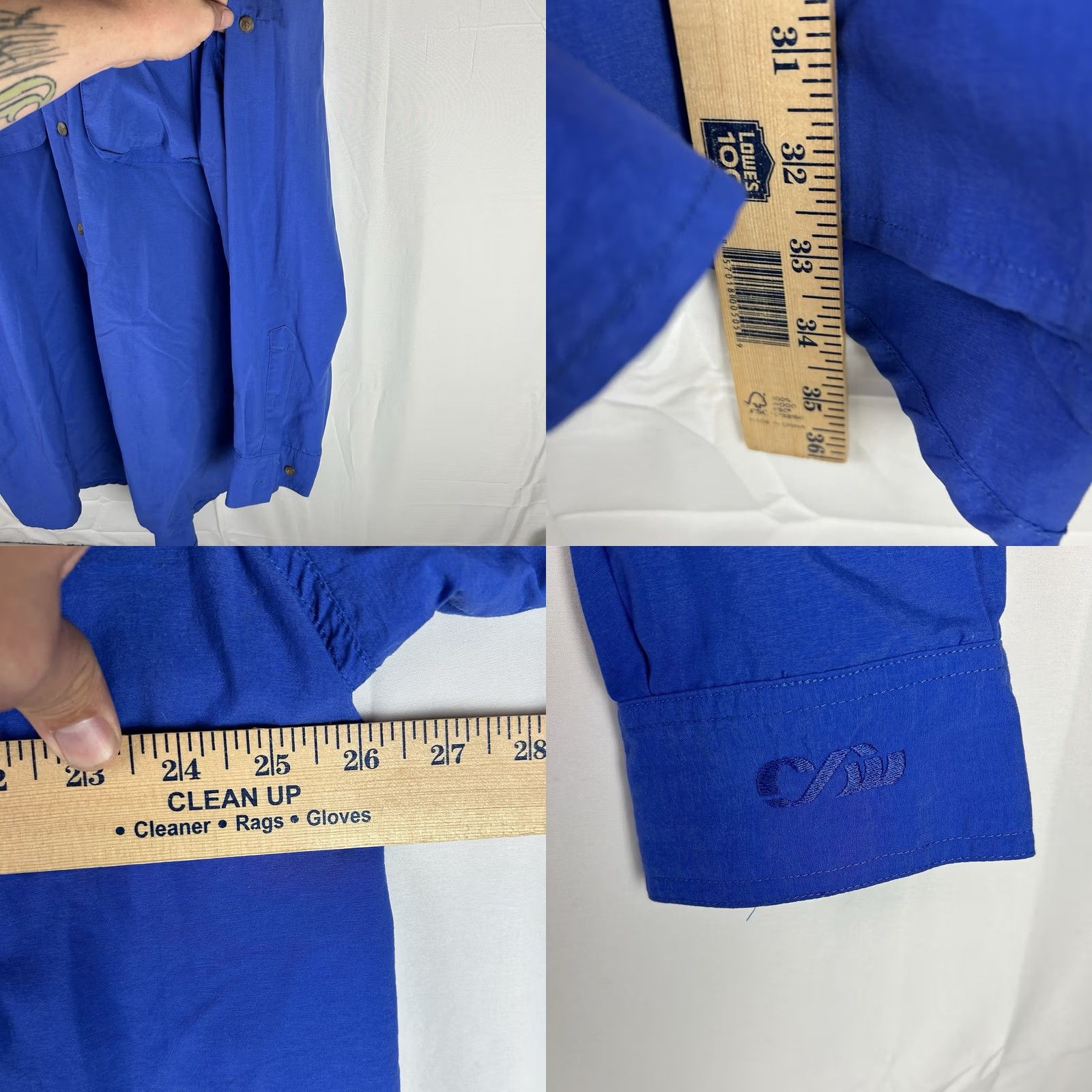 Orvis VINTAGE Orvis Fishing Shirt Men’s XL Blue Vented Front Pockets Roll Tab Sleeves Size US XL / EU 56 / 4 - 8 Thumbnail