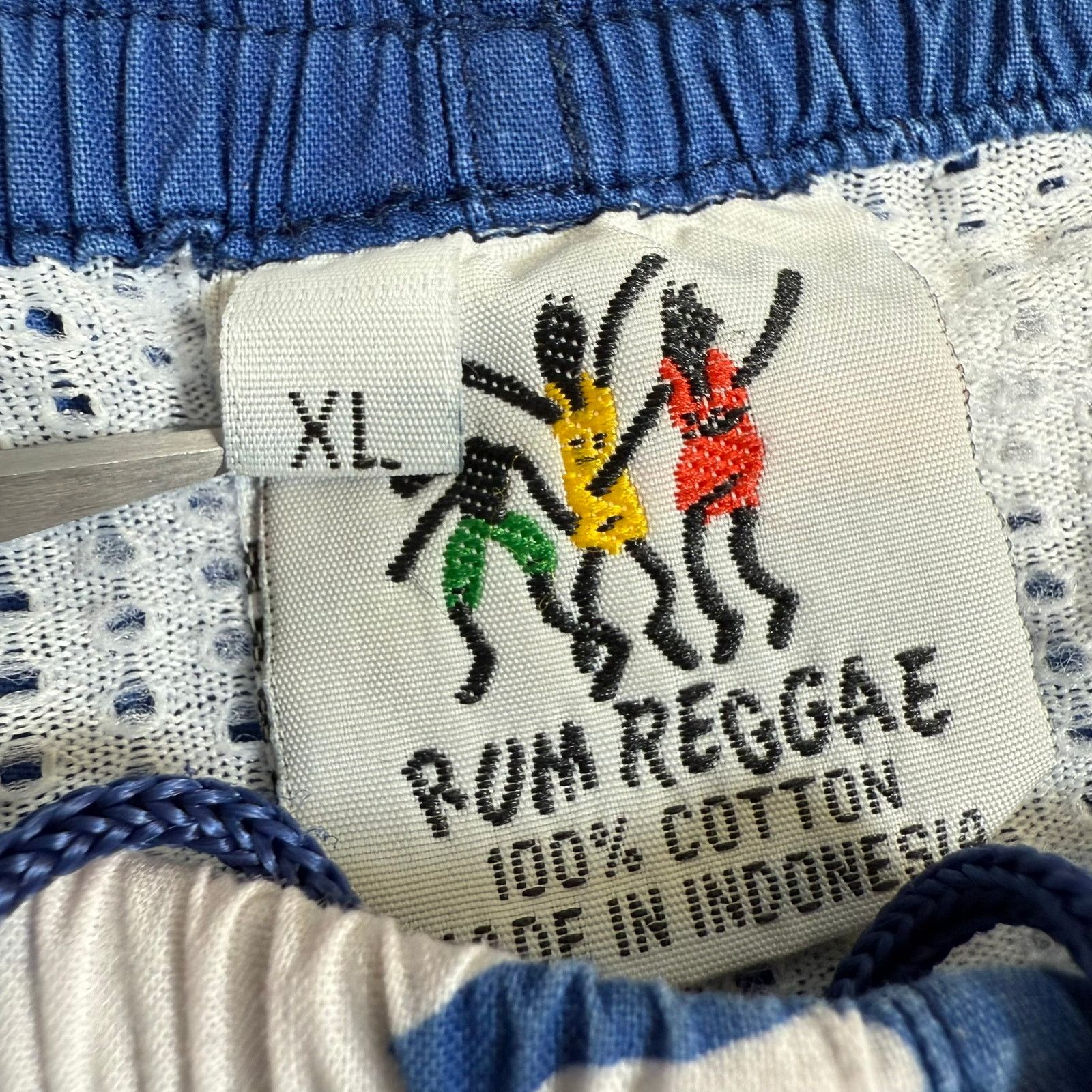 Vintage VTG Rum Reggae Dolphin Shorts 90s Blue Surf Swim Trunks XL Size US 36 / EU 52 - 4 Thumbnail