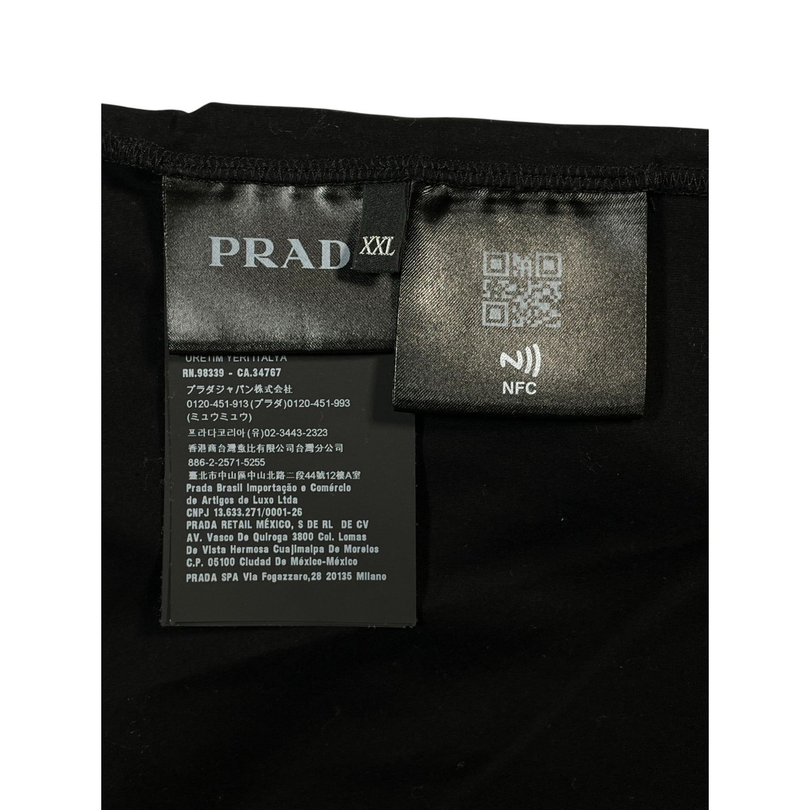 Prada Prada Nylon Plaque Black Polo Size US XXL / EU 58 / 5 - 3 Thumbnail