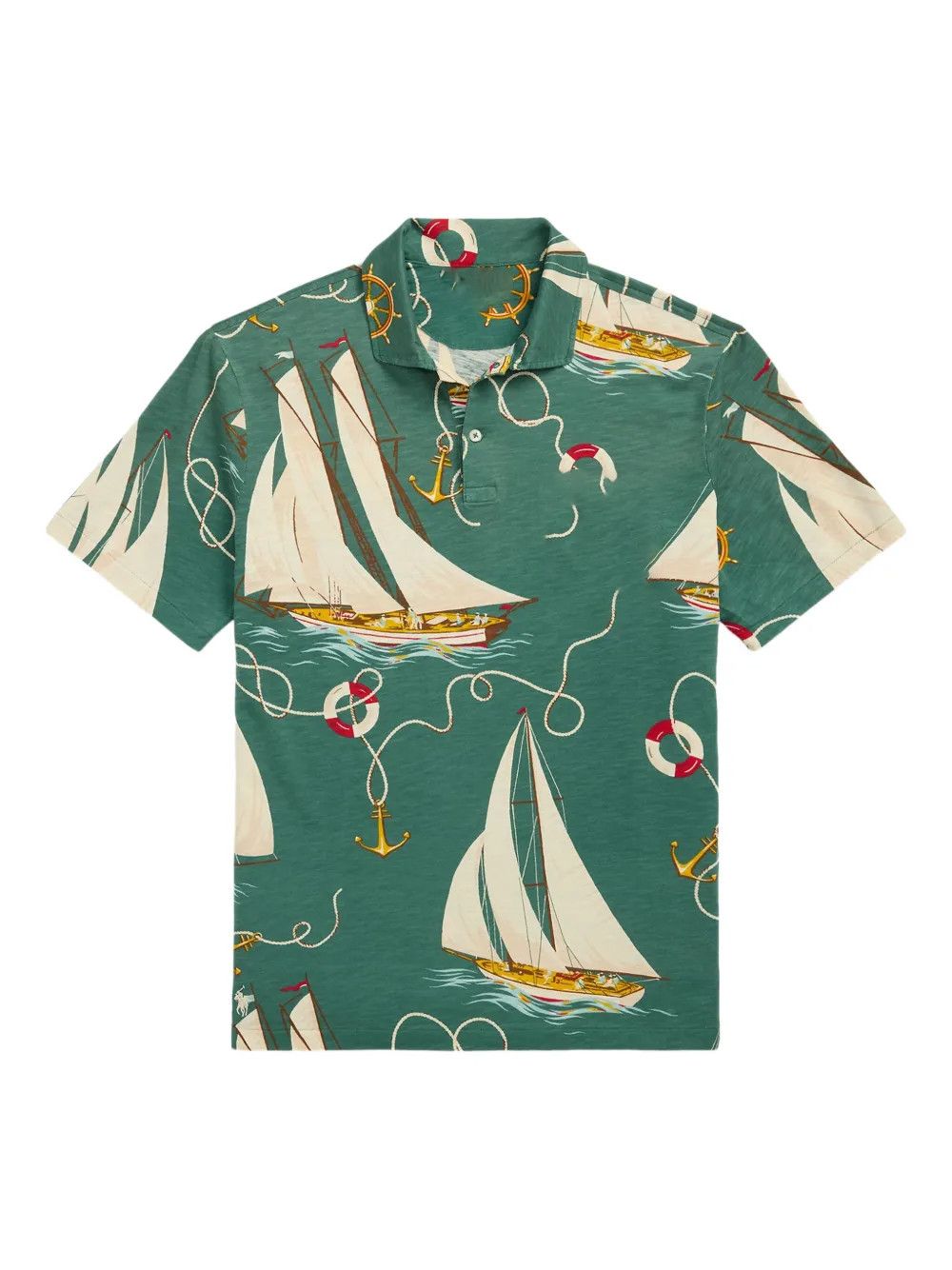 Other Sailboat-Print Polo Shirt Size US M / EU 48-50 / 2 - 2 Thumbnail