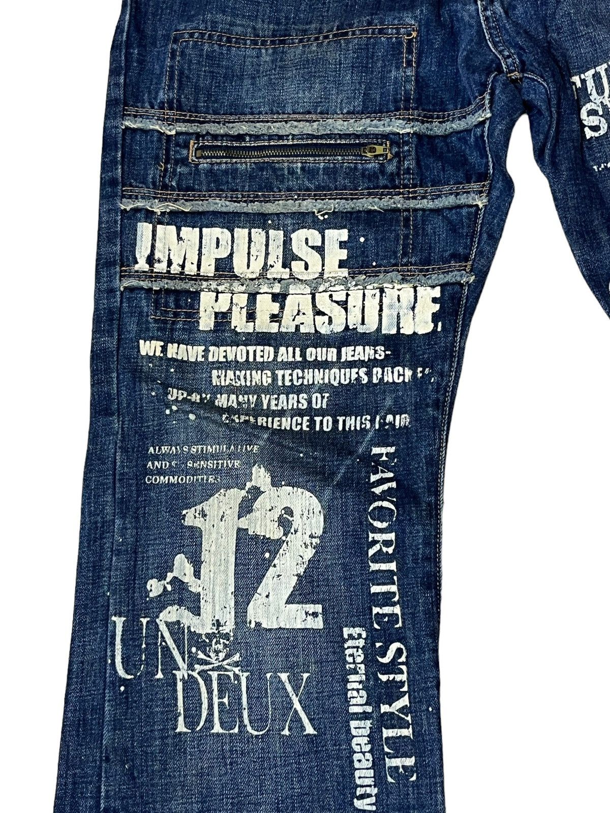 Japanese Brand JAPANESE JEAN FUNNY DEVIL SKULL,CUTE&GLAMOUROUS FLARED JEANS Size US 34 / EU 50 - 6 Thumbnail