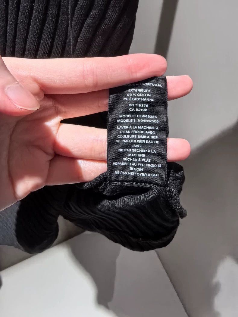 Helmut Lang HELMUT LANG Short sleeve top with irregular black design Size XS / US 0-2 / IT 36-38 - 6 Thumbnail