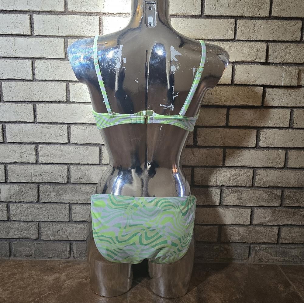 Designer Green Detailed XHLN Bikini Set Size ONE SIZE - 2 Thumbnail