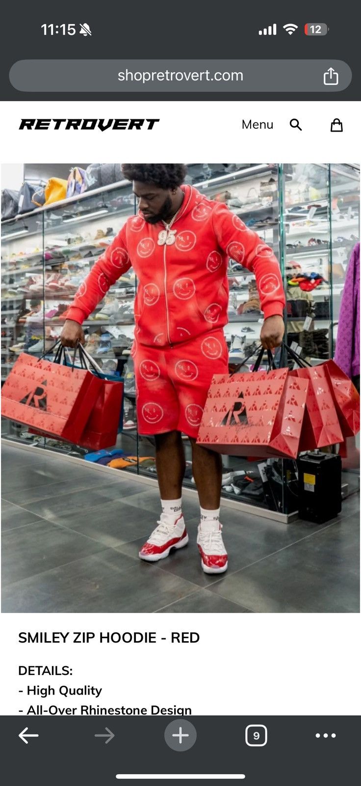 RETROVERT Retrovert All Over Smiles Full Zip Up Size US S / EU 44-46 / 1 - 6 Thumbnail