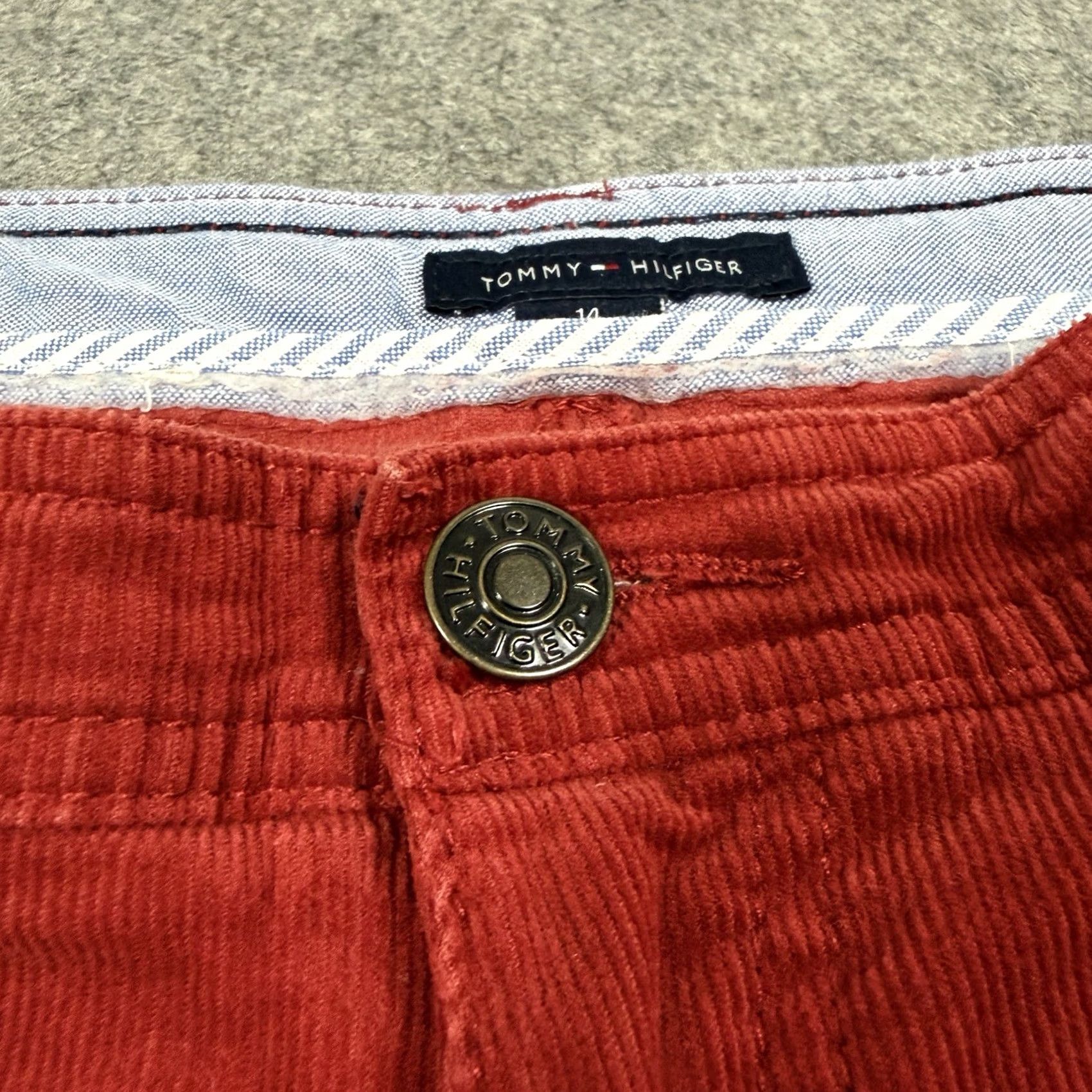Tommy Hilfiger Tommy Hilfiger Corduroy Stretch Pants Women's Size 14 Red Corduroy Stretch Pants Womens 14 Red Tommy Hilfiger Size 36" / US 14 / IT 50 - 3 Thumbnail