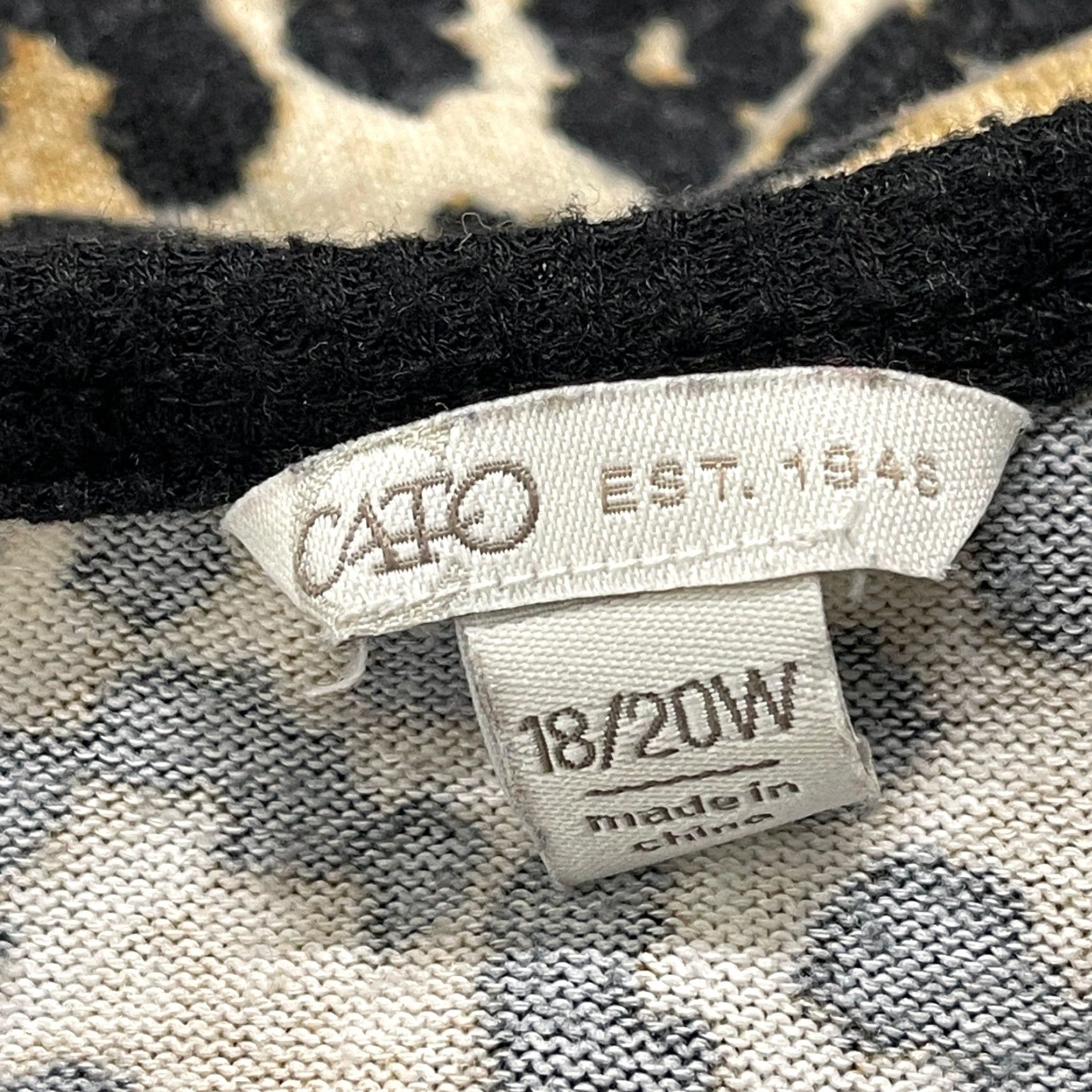 Vintage Cato Tank Top Womens Plus 18W Brown Black Cheetah Print Sleeveless Y2K Shirt Womens Size XXL / US 16-18 / IT 52-54 - 5 Thumbnail