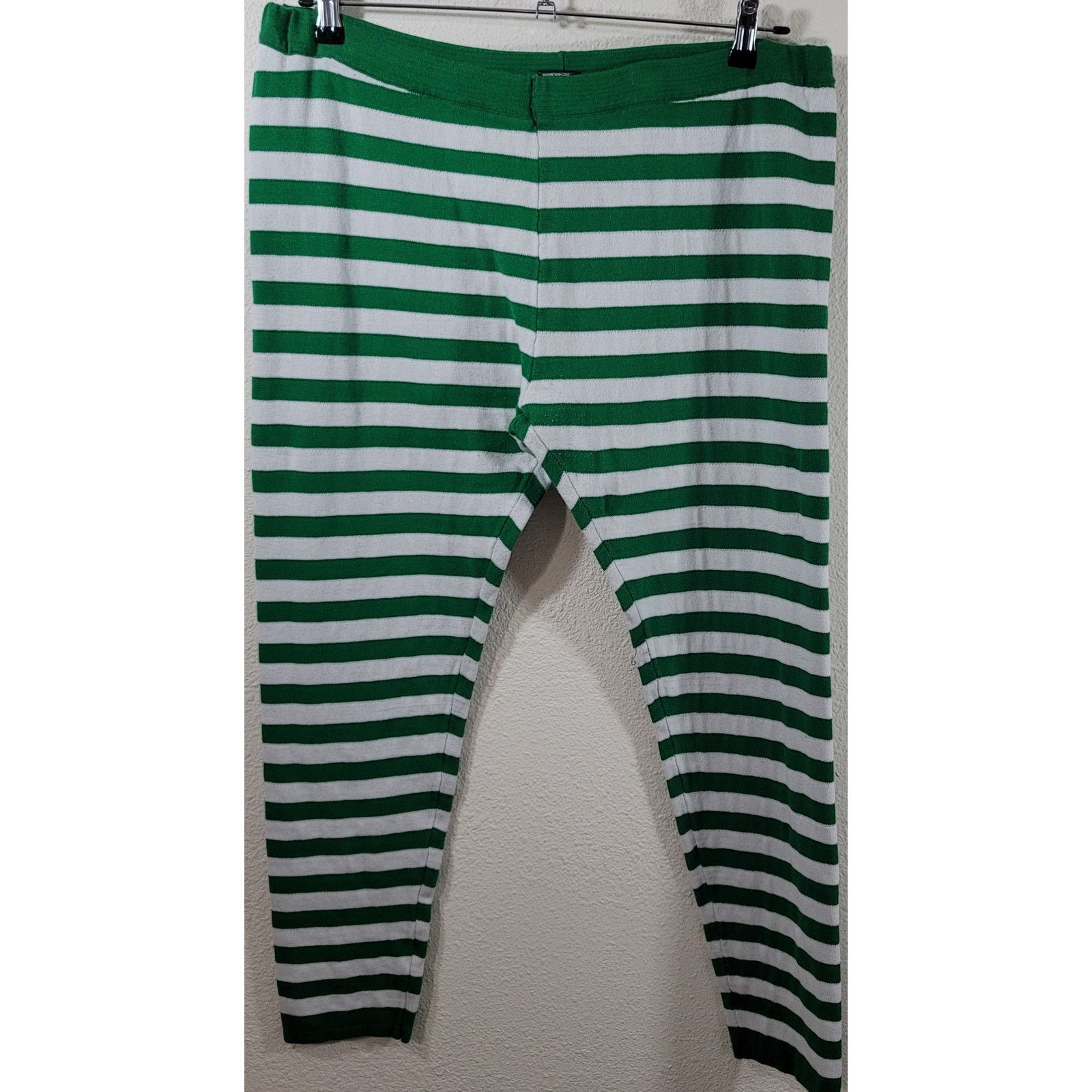 Other United States Sweater Green White Stripe Legging 1X Stretch Size 38" / US 16 / IT 52 - 1 Thumbnail