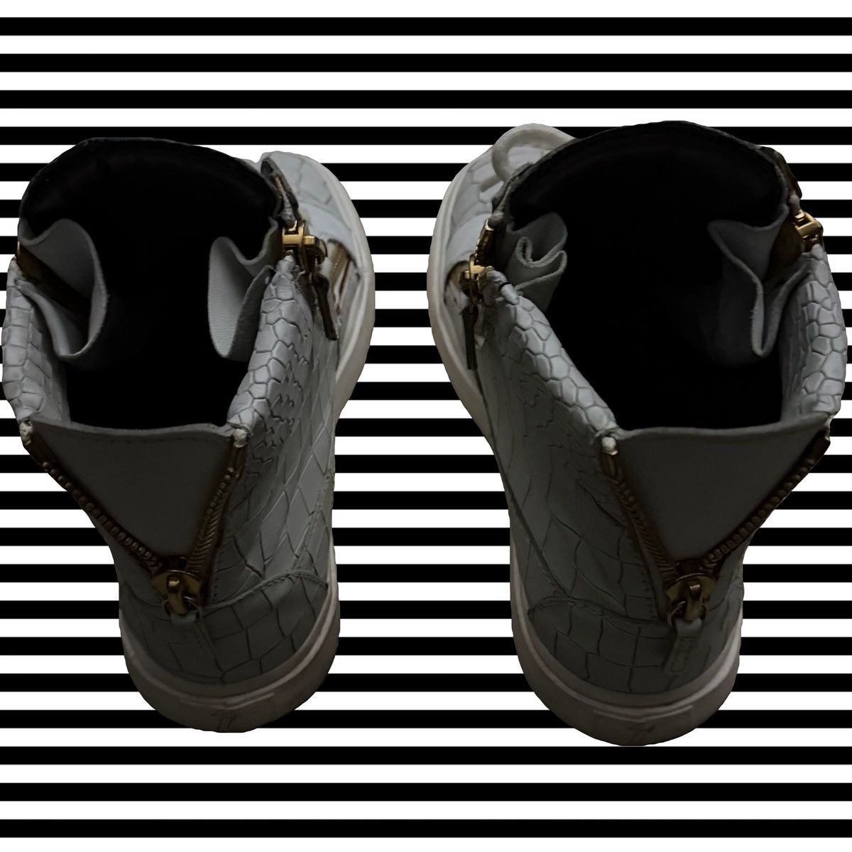 Giuseppe Zanotti giuseppe zanotti high top crocodile leather sneakers Size US 8 / EU 41 - 3 Thumbnail