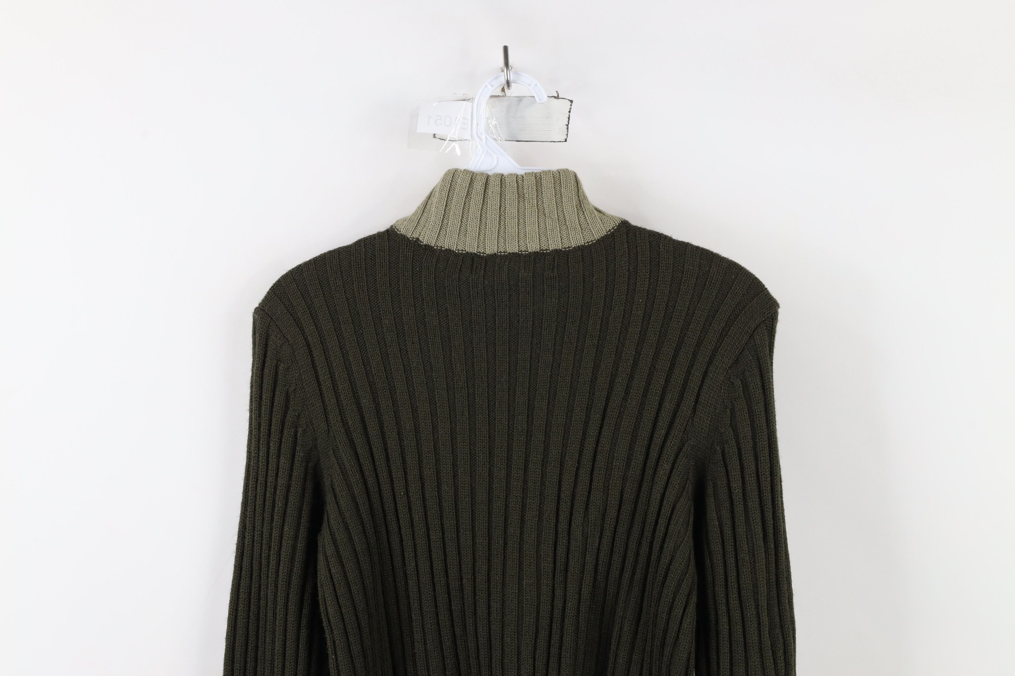 Vintage Vintage 90s Streetwear Chunky Ribbed Knit Mock Neck Sweater Size M / US 6-8 / IT 42-44 - 8 Thumbnail