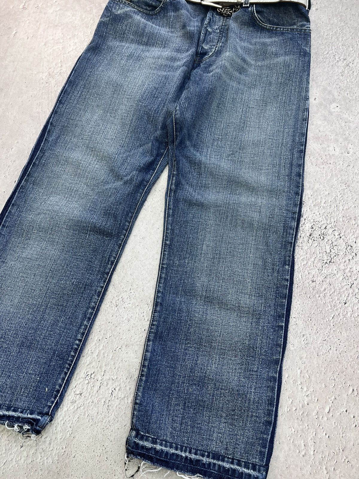 Emporio Armani Vintage Rick Owens Balenciaga Style Armani Jeans Washed 90s Size US 32 / EU 48 - 2 Thumbnail