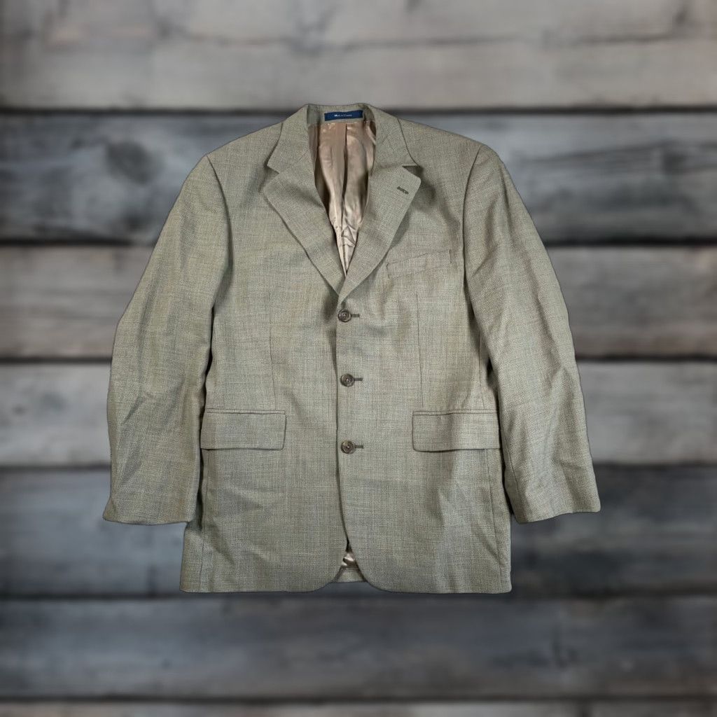 Ralph Lauren Vintage Ralph Lauren Men's Wool Blazer - 40 Regular Green Single-Breasted 3-Button Classic Coat Size 40R - 1 Thumbnail