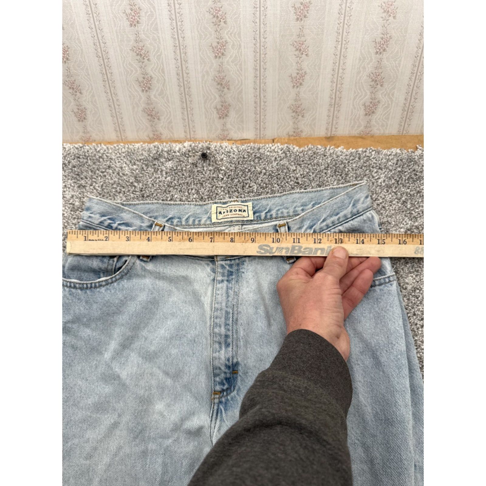 Vintage VINTAGE 90s Y2K Mom Jeans Womens Size 13 Long Rigid Grunge Streetwear Light Wash Arizona Jeans Size 34" / US 12 / IT 48 - 3 Thumbnail