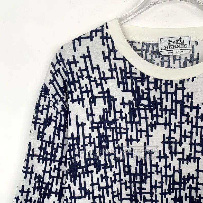 Hermes Hermes Colorblock Letter Full Print Round Neck Cotton Shor Size L / US 10 / IT 46 - 3 Thumbnail