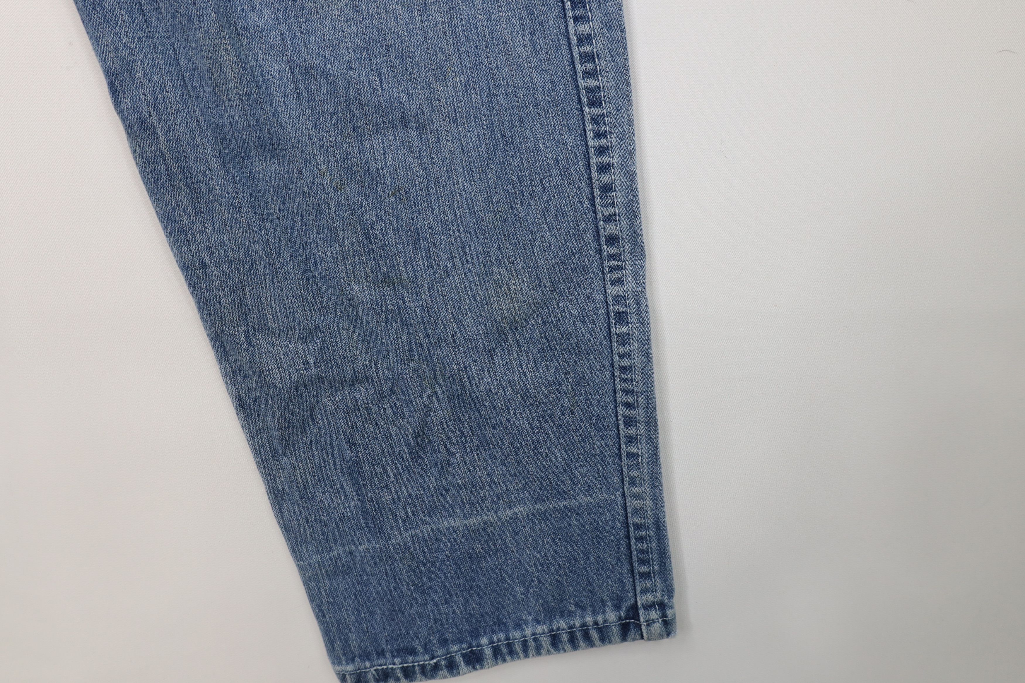 Vintage Vintage 90s Streetwear Striped Straight Leg Denim Jeans Size 32" / US 10 / IT 46 - 5 Thumbnail