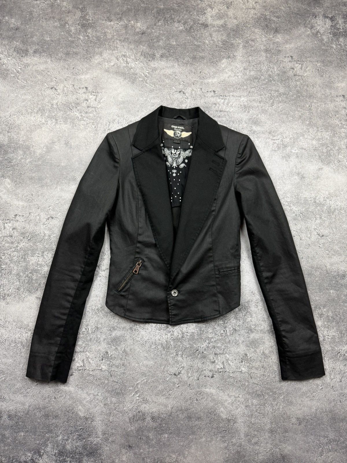 Diesel Vintage Diesel Y2K Biker Jacket Avant Garde Opium Archive Size XS / US 0-2 / IT 36-38 - 2 Thumbnail