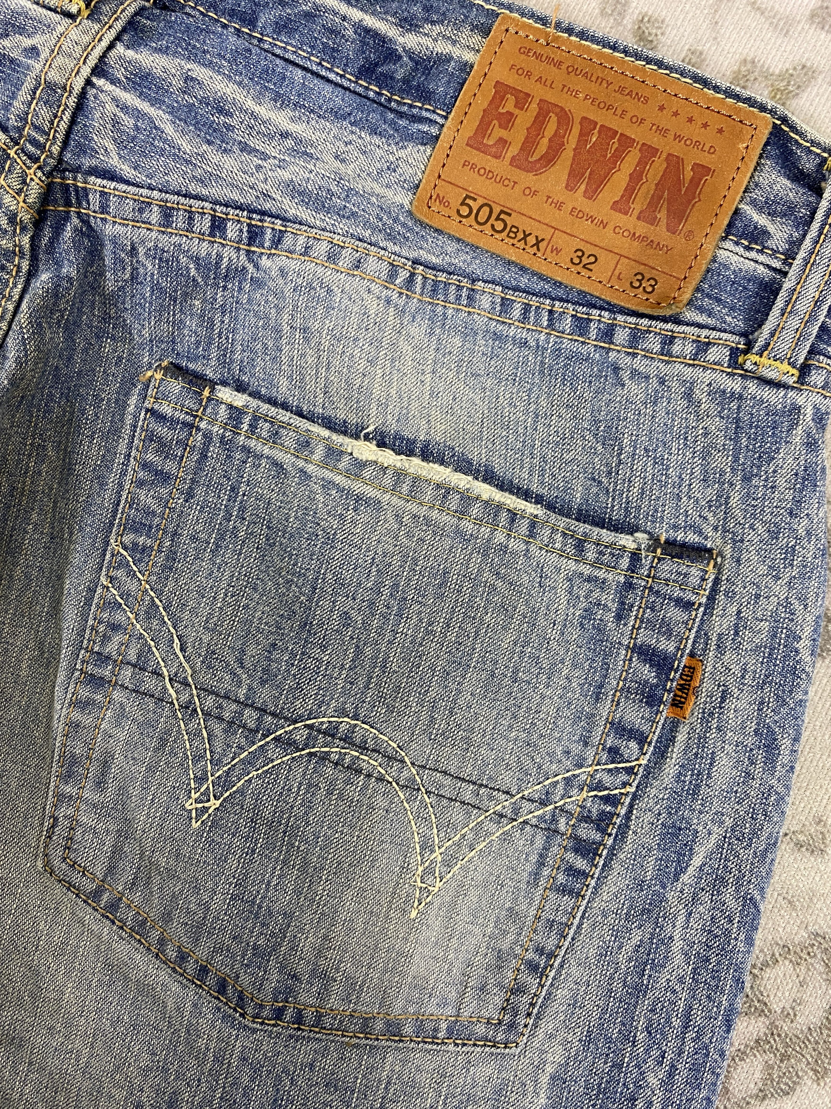 Japanese Brand Redline Vintage Edwin Jeans 31x32 Denim- JN3532 Size US 31 - 6 Thumbnail