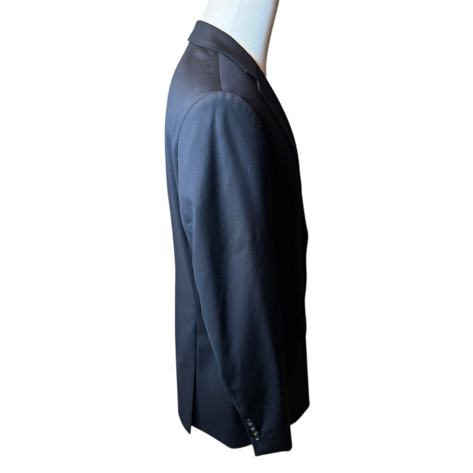 Hugo Boss HUGO BOSS Pasolini Movie Super 100 Blue Sport Coat Blazer Size 40R - 6 Thumbnail