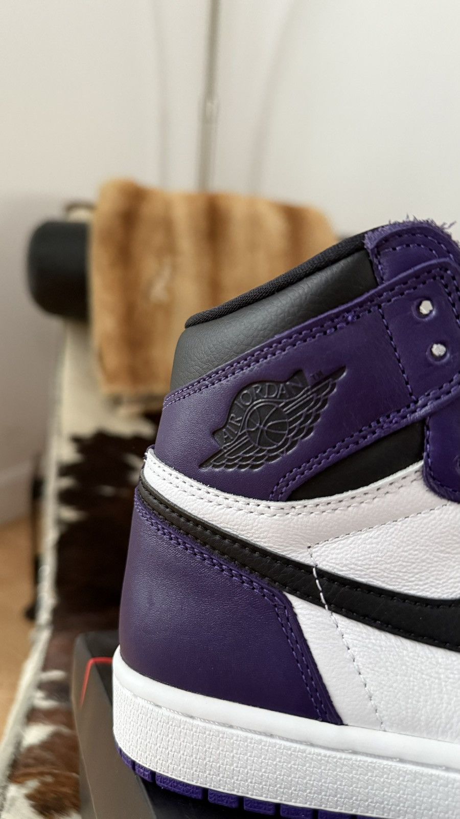Jordan Brand Nike Air Jordan 1 Purple Court Size US 7 / EU 40 - 6 Thumbnail
