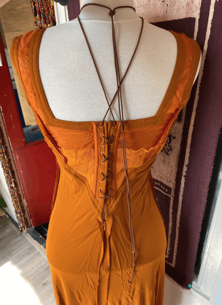 Jean Paul Gaultier × Vintage Jean Paul Gaultier Mesh Dress Corset Bondage Lace upVintage Size M / US 6-8 / IT 42-44 - 1 Thumbnail