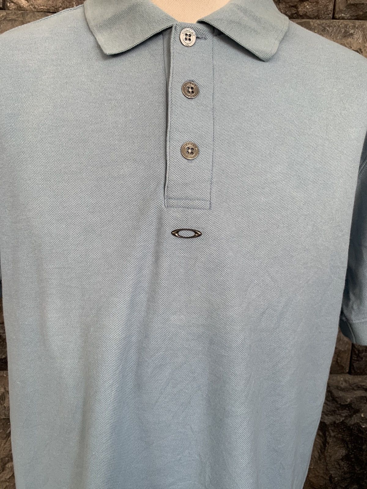 Oakley Vintage Oakley Centre Logo Polo Shirt Size US M / EU 48-50 / 2 - 2 Thumbnail