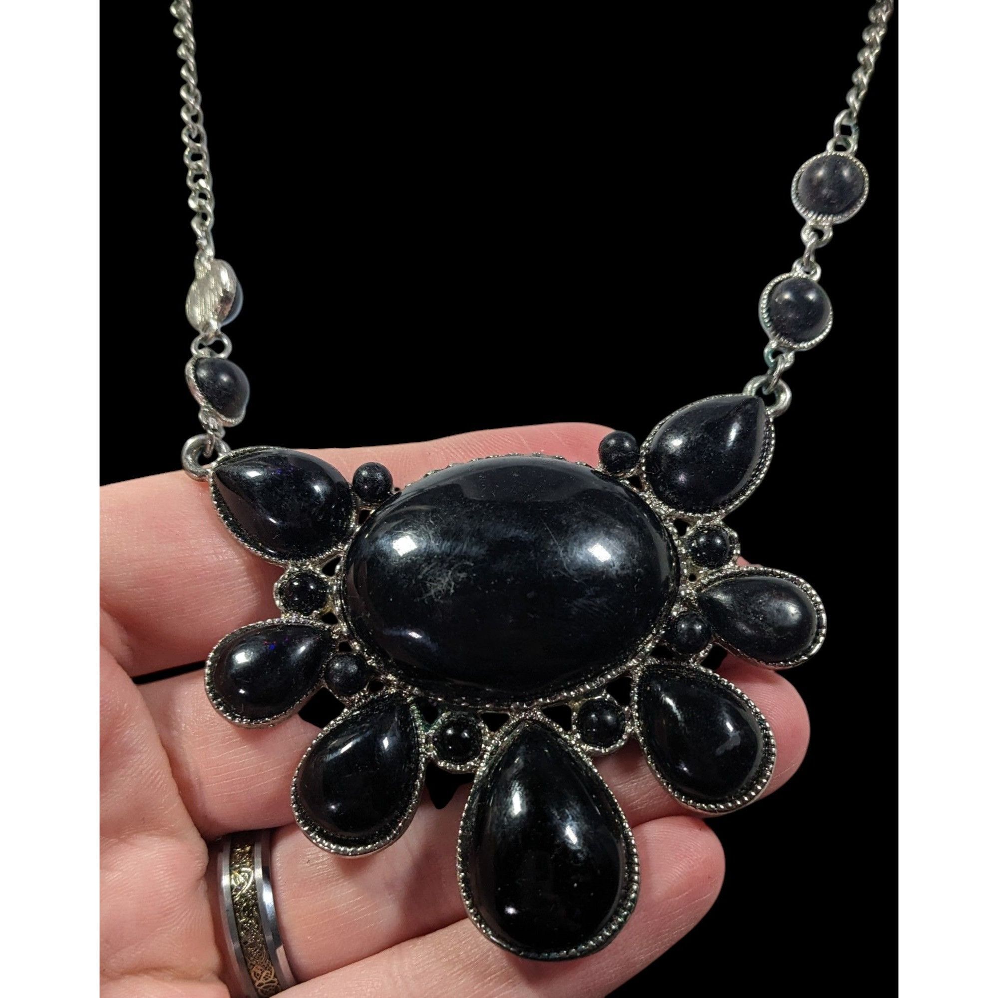 Other Elegant Gothic Bubbly Cabochon Statement Necklace Size ONE SIZE - 2 Thumbnail