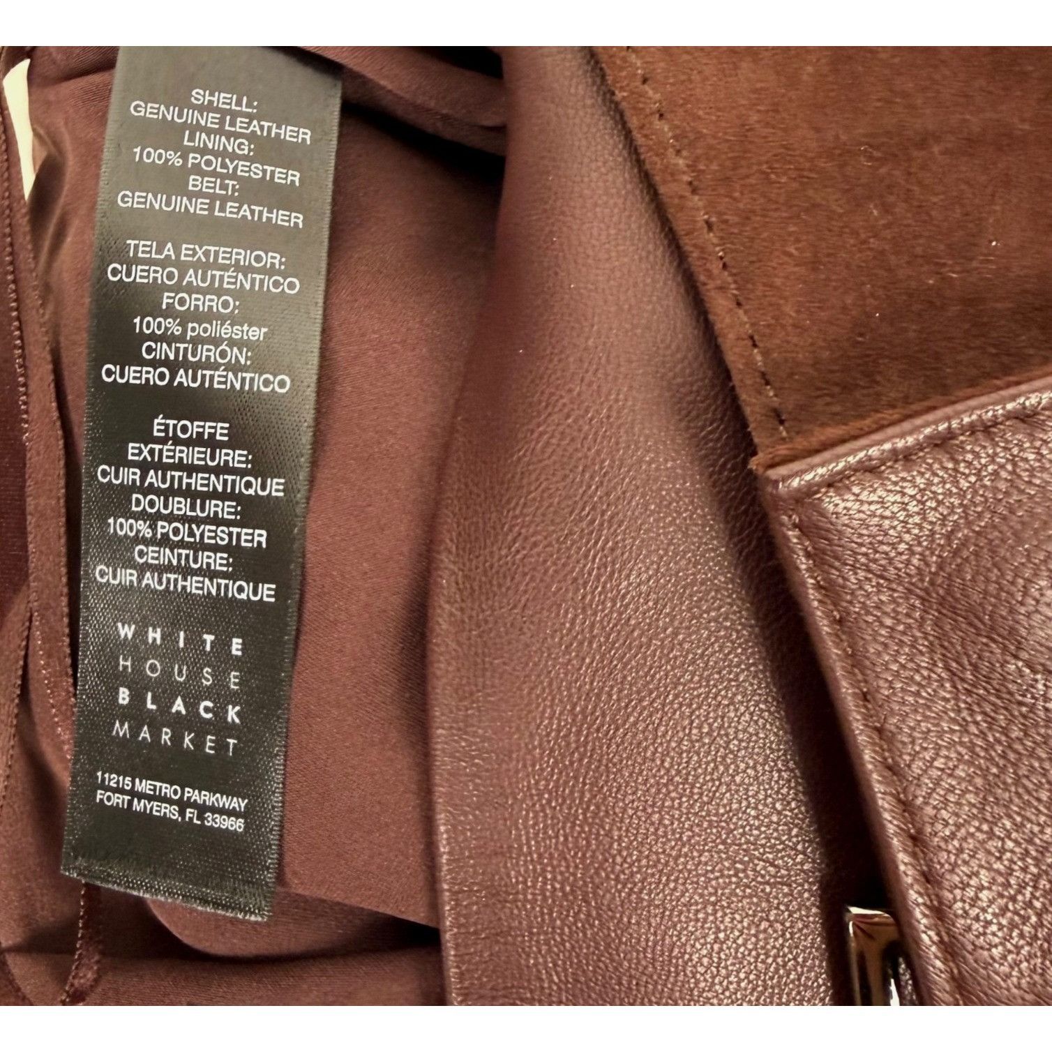 White House Black Market White House Black Market Belted Cocoa Brown Leather Combo Pe Size 30" / US 8 / IT 44 - 7 Thumbnail