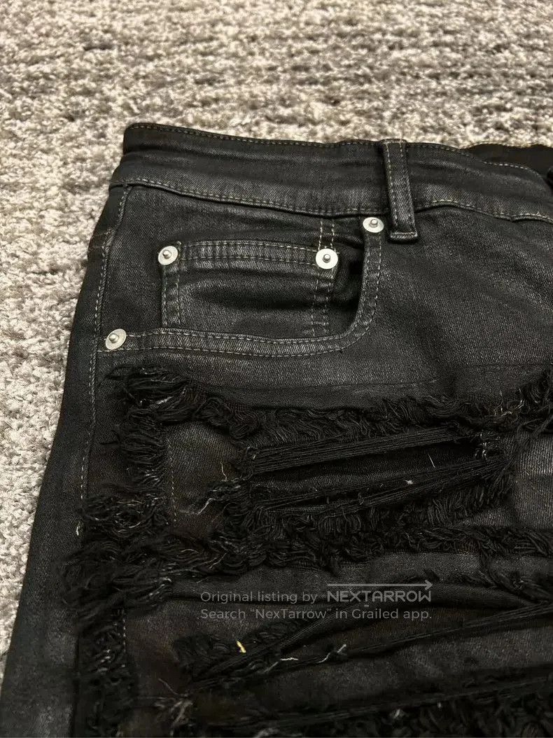 Rick Owens Rick Owens Distressed Black Jeans Size 34. Size US 34 / EU 50 - 5 Thumbnail