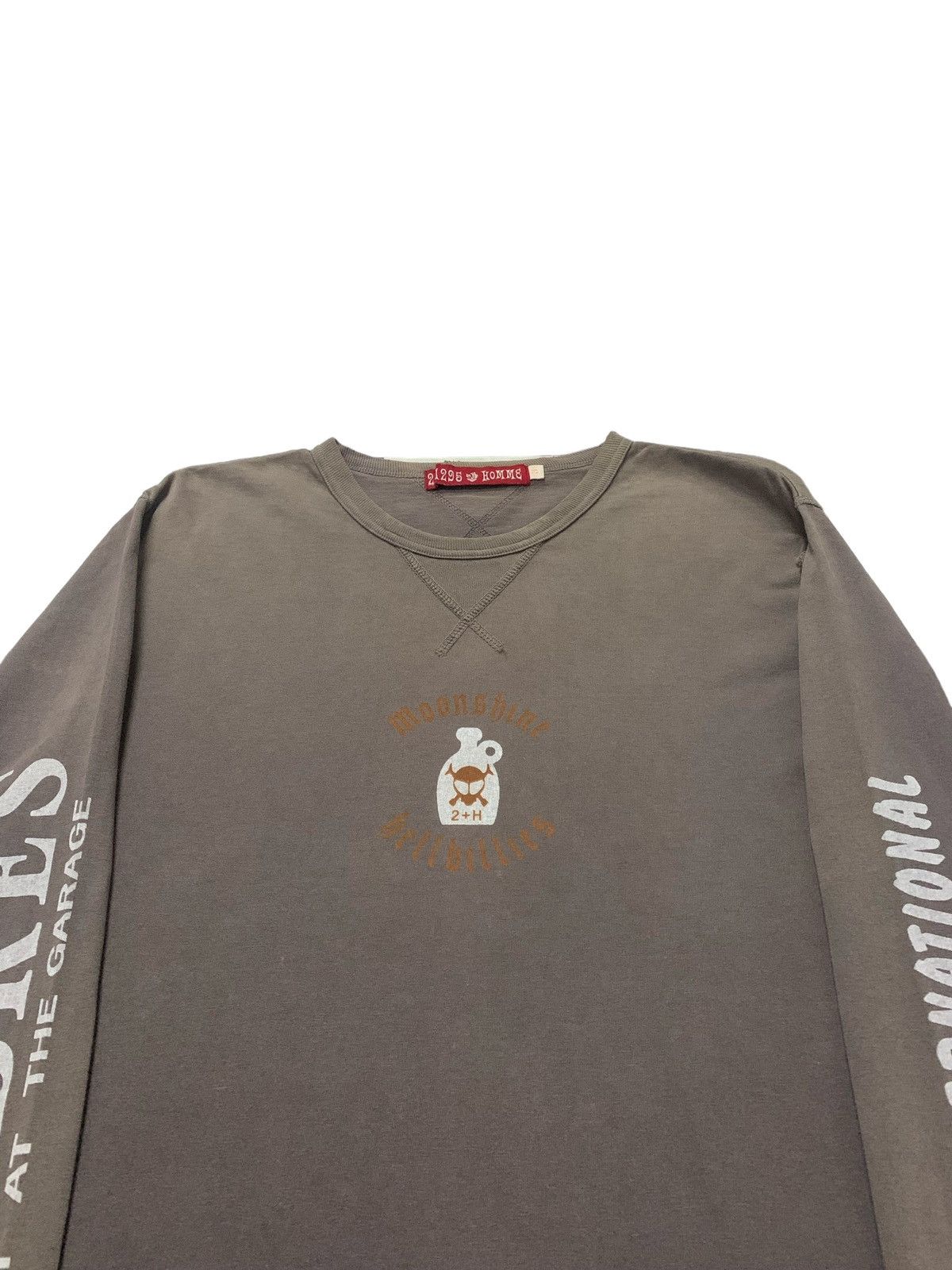 5351 POUR LES HOMMES × Hysteric Glamour × Japanese Brand 291295 Homme Distressed Sun Burn Long Sleeve Tshirt Size US M / EU 48-50 / 2 - 6 Thumbnail