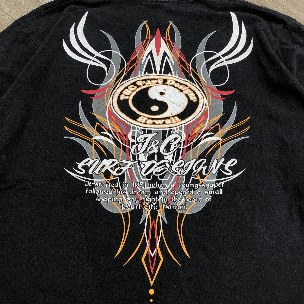 Beauty Beast × If Six Was Nine × Le Grande Bleu (L.G.B.) 2000s T&C Surf Designs Poem Tribal Iconic Logo Long Sleeve Size US L / EU 52-54 / 3 - 4 Thumbnail