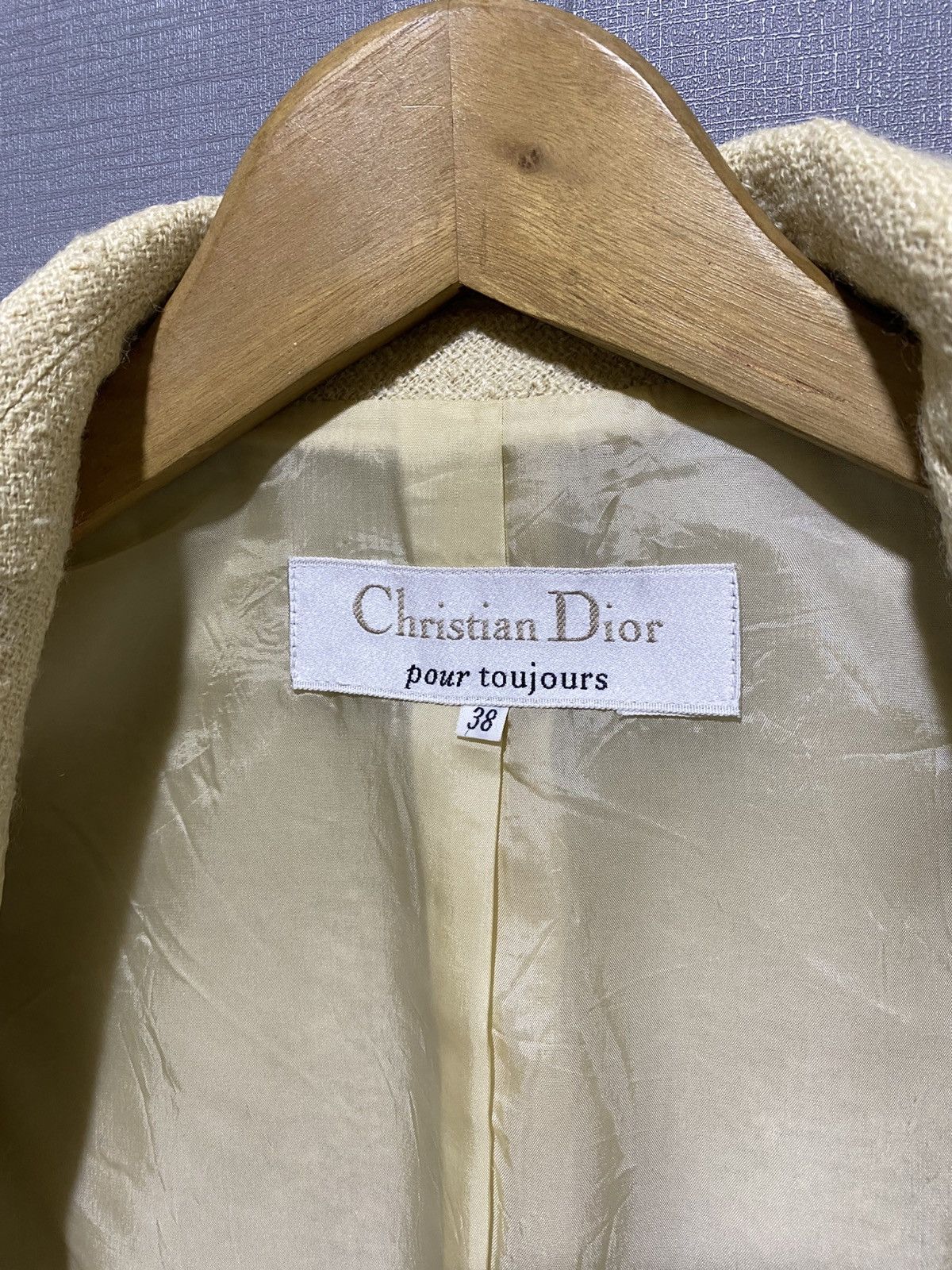 Dior Christian Dior Tweed with Satin Trim Jacket Size S / US 4 / IT 40 - 2 Thumbnail