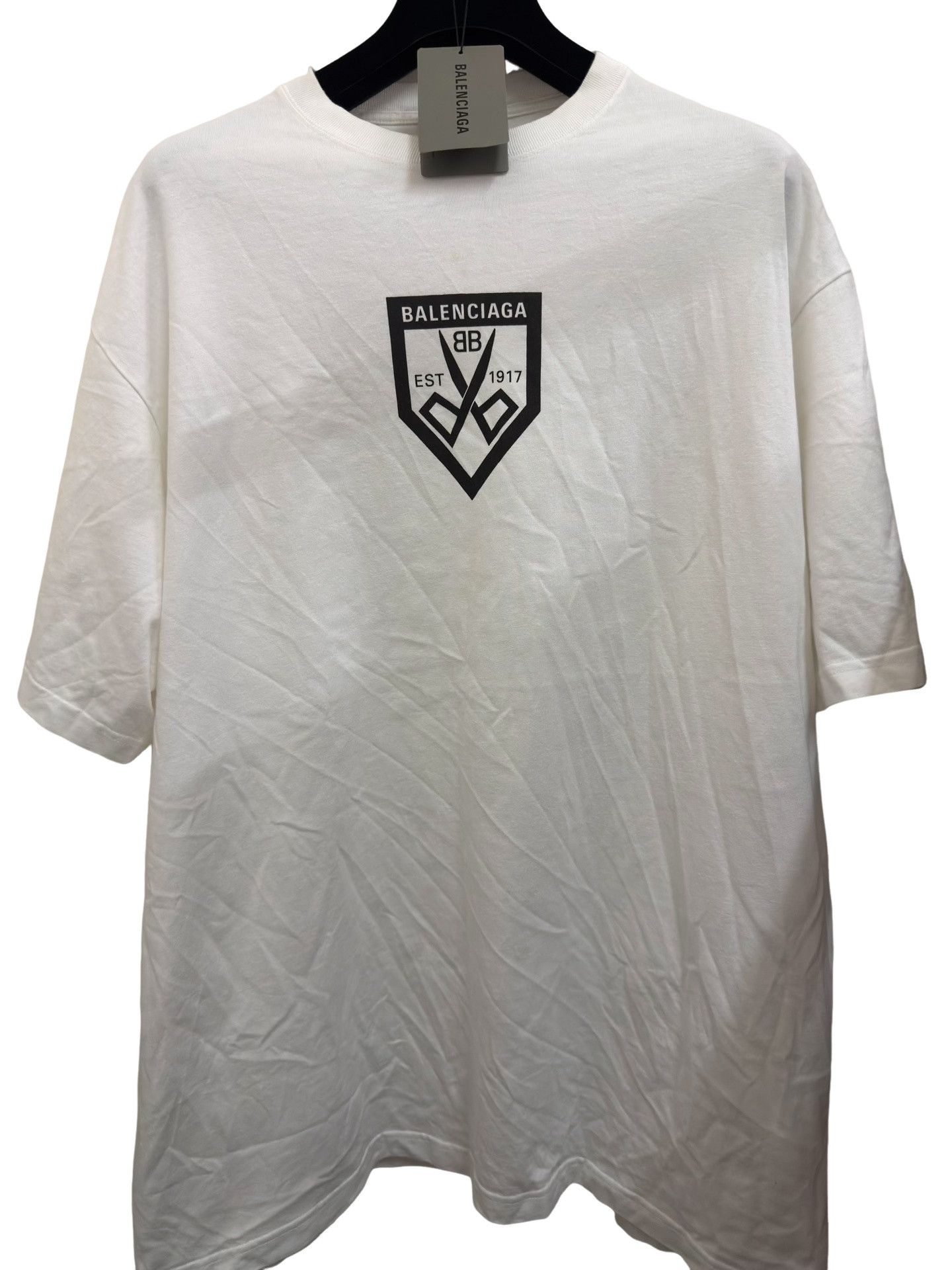 Balenciaga Balenciaga Scissors Shield T-Shirt S Size US S / EU 44-46 / 1 - 1 Thumbnail