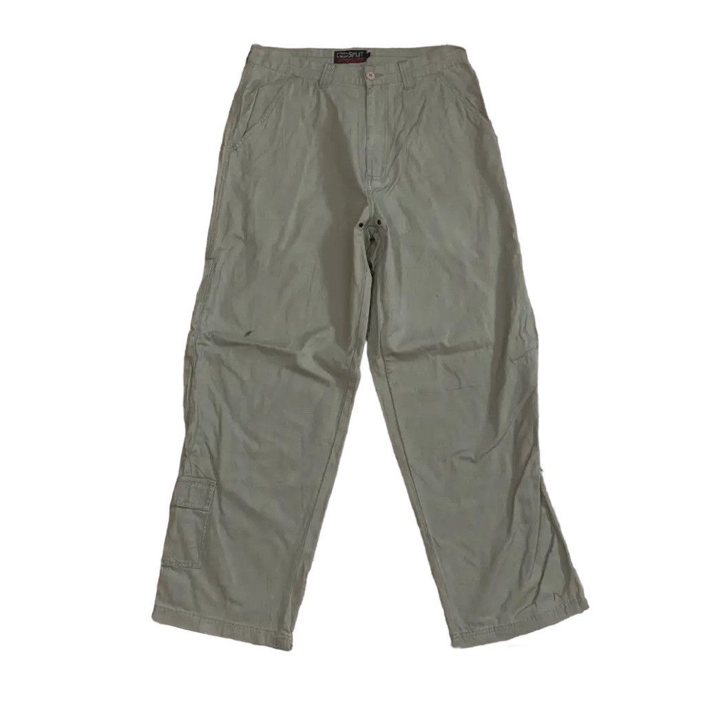Vintage SPLIT Trousers Baggy Outdoor Hiking Khaki Pants