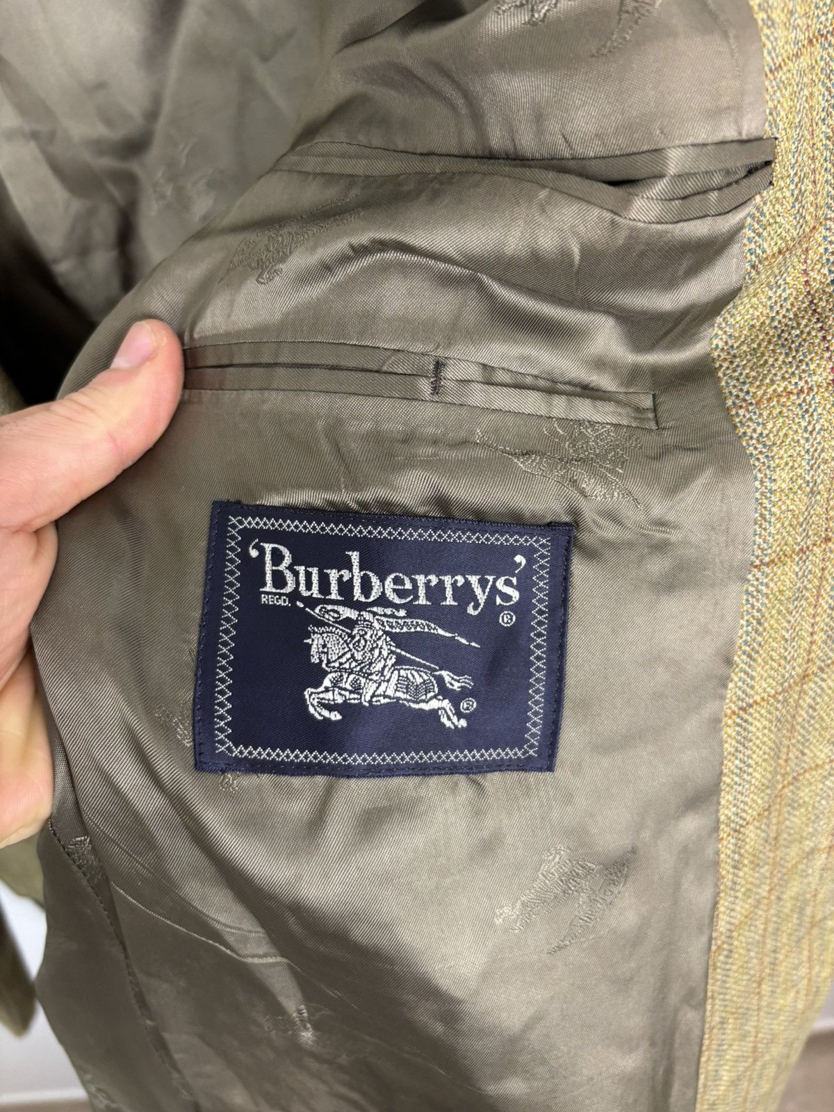 Burberry Vintage wool Burberry Blazer checkered Size 52R - 4 Thumbnail