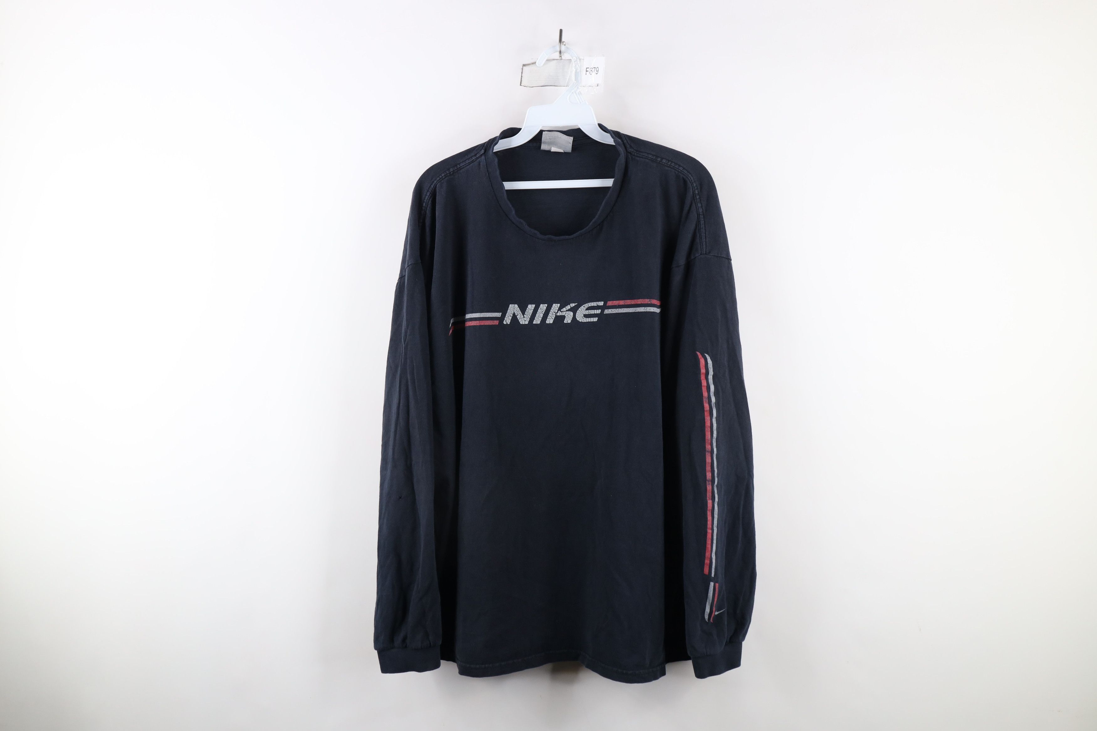 Nike × Vintage Vintage Nike Travis Scott Mini Swoosh Long Sleeve T-Shirt Size US XL / EU 56 / 4 - 1 Thumbnail