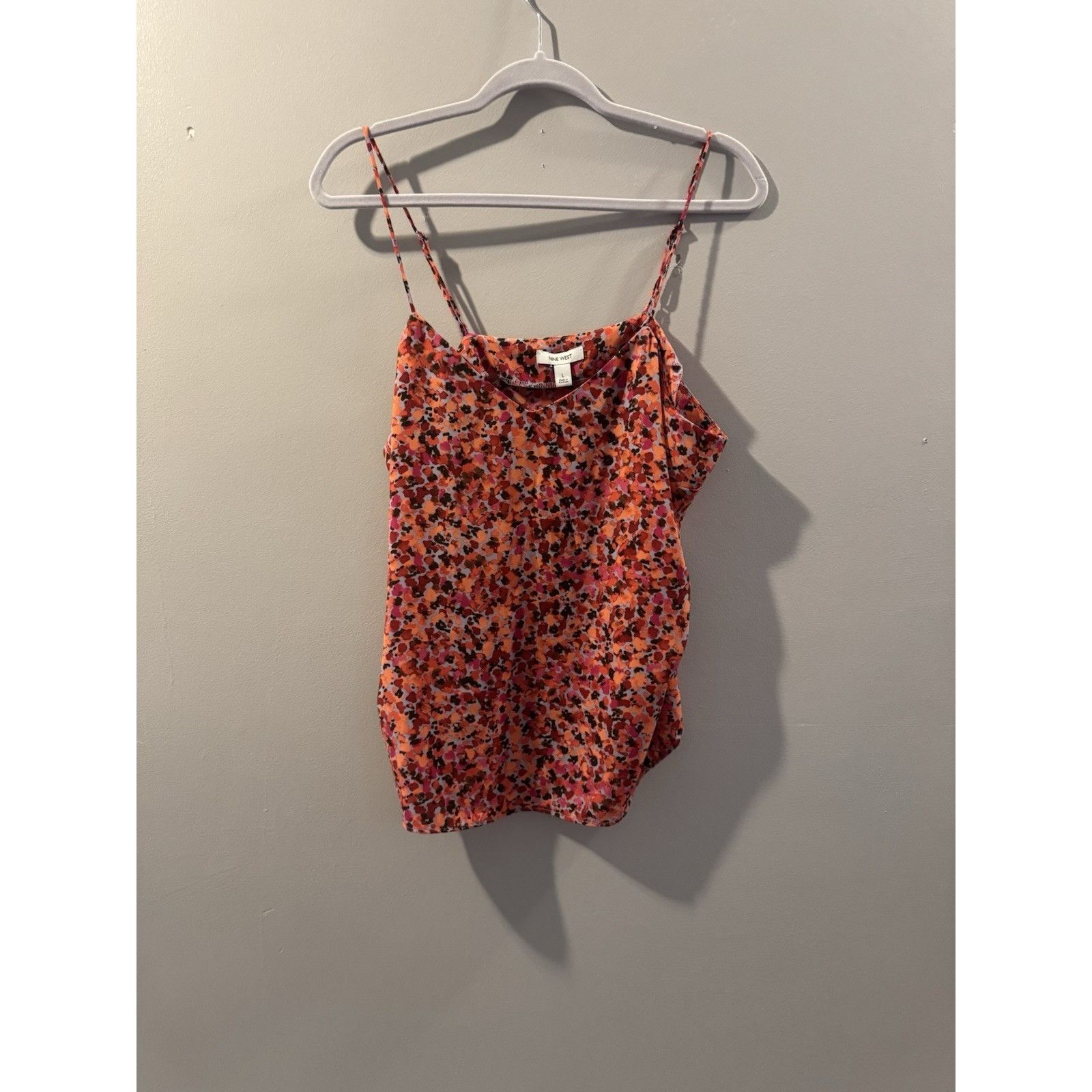 Nine West Nine West Pink Speckled Spaghetti Strap Lightweight Tank Blo Size L / US 10 / IT 46 - 1 Thumbnail
