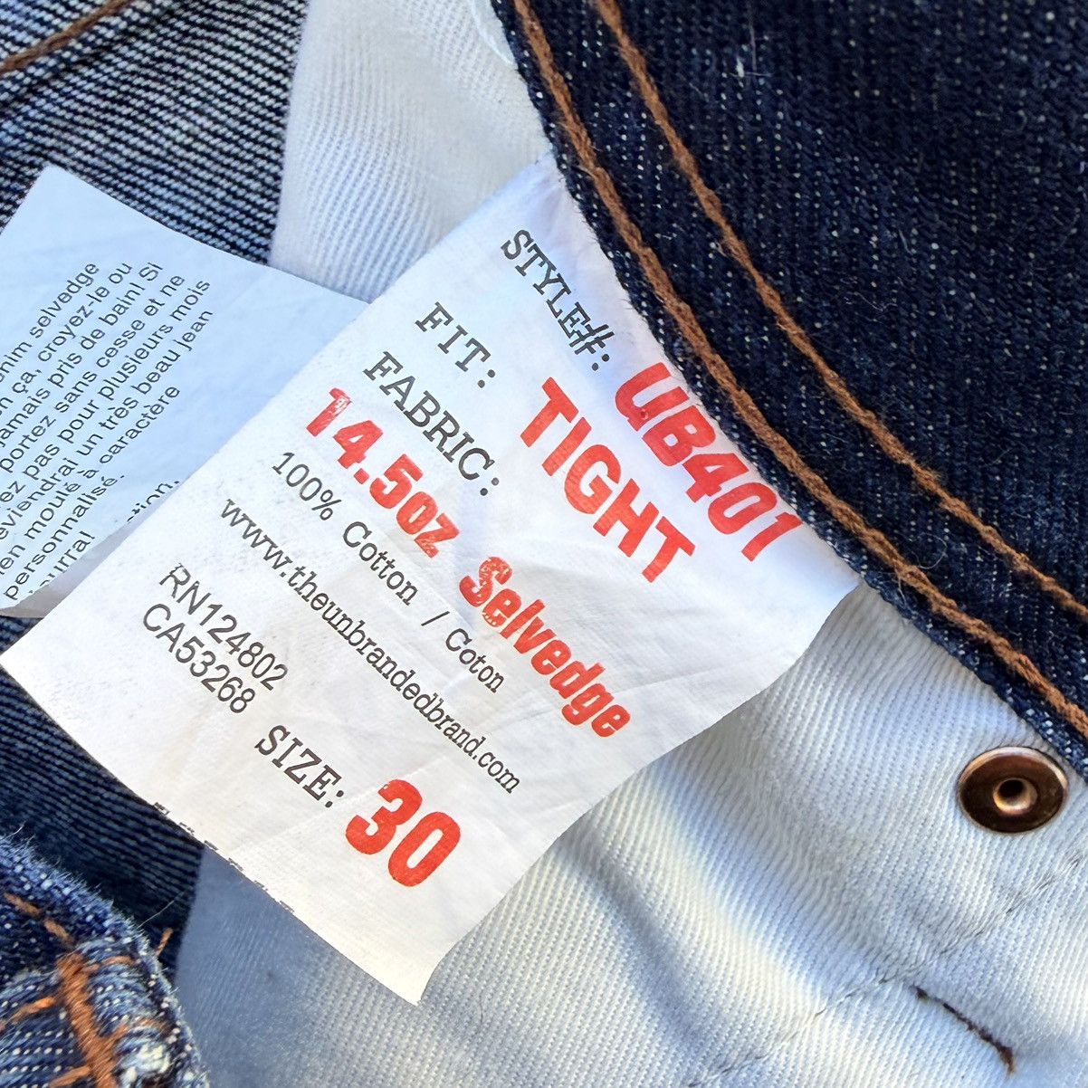 The Unbranded Brand Unbranded Brand Selvedge Jeans 14.5 Oz Men Size 30 UB401 Size US 30 / EU 46 - 4 Thumbnail
