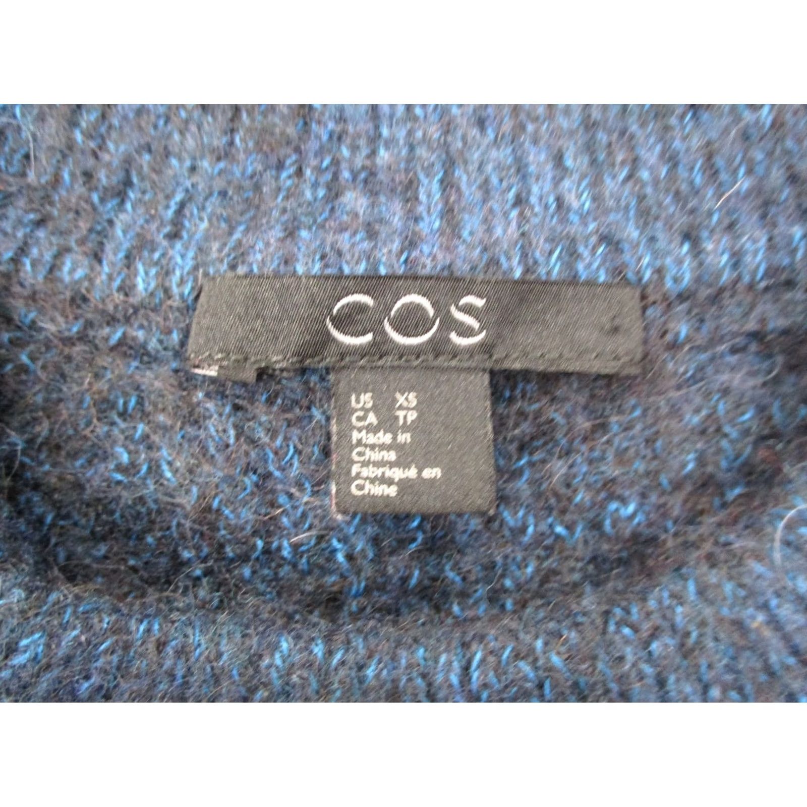 Cos COS Sweater Womens XS Navy Blue Alpaca Wool Relaxed Lightweight Crew Neck Pullover Knit Shirt Womens XS Navy Blue COS Size XS / US 0-2 / IT 36-38 - 6 Thumbnail