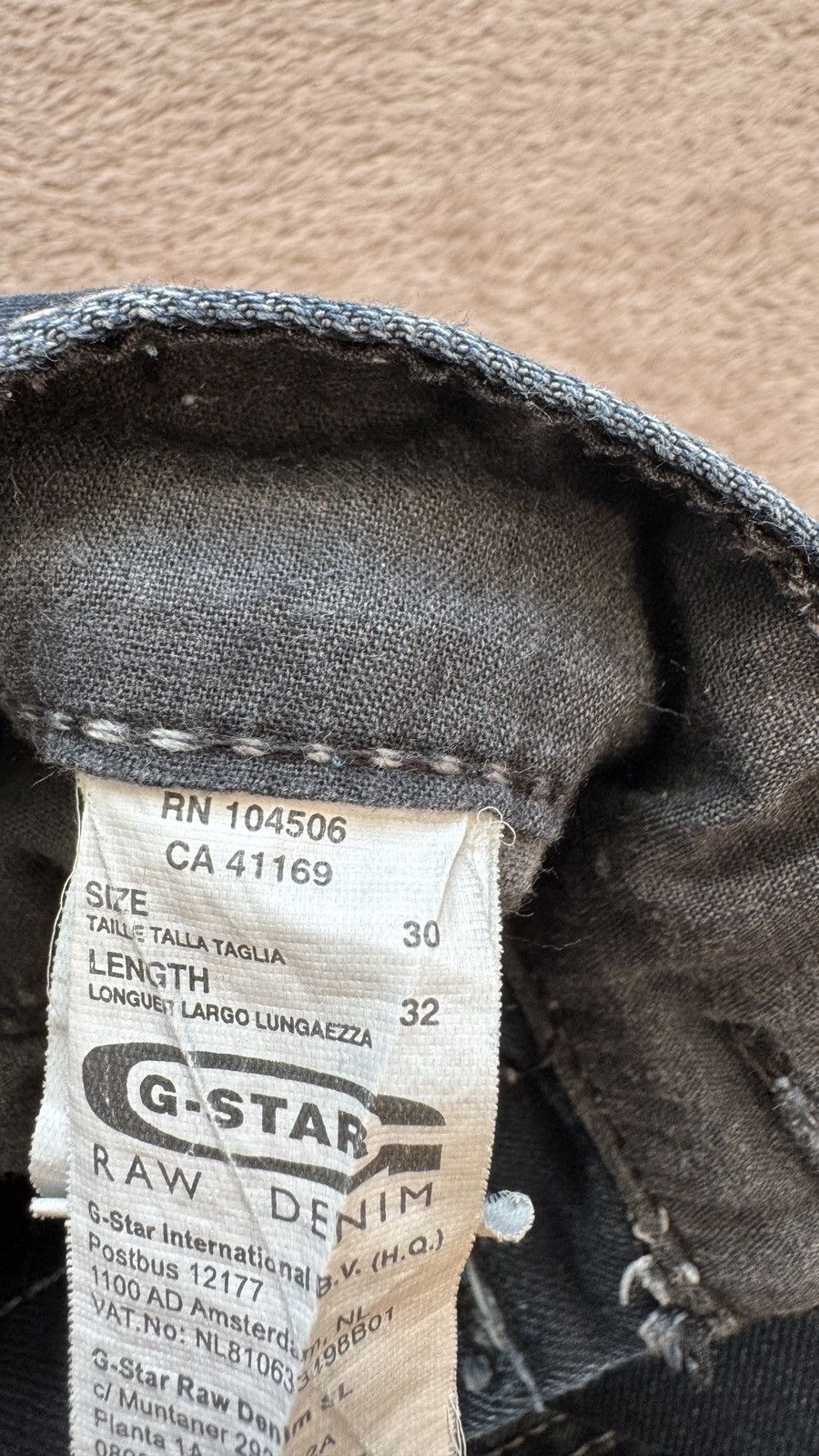 If Six Was Nine G-Star Dirty Faded Mudwash Distressed Work Jeans LGB vibe Size US 30 / EU 46 - 5 Thumbnail
