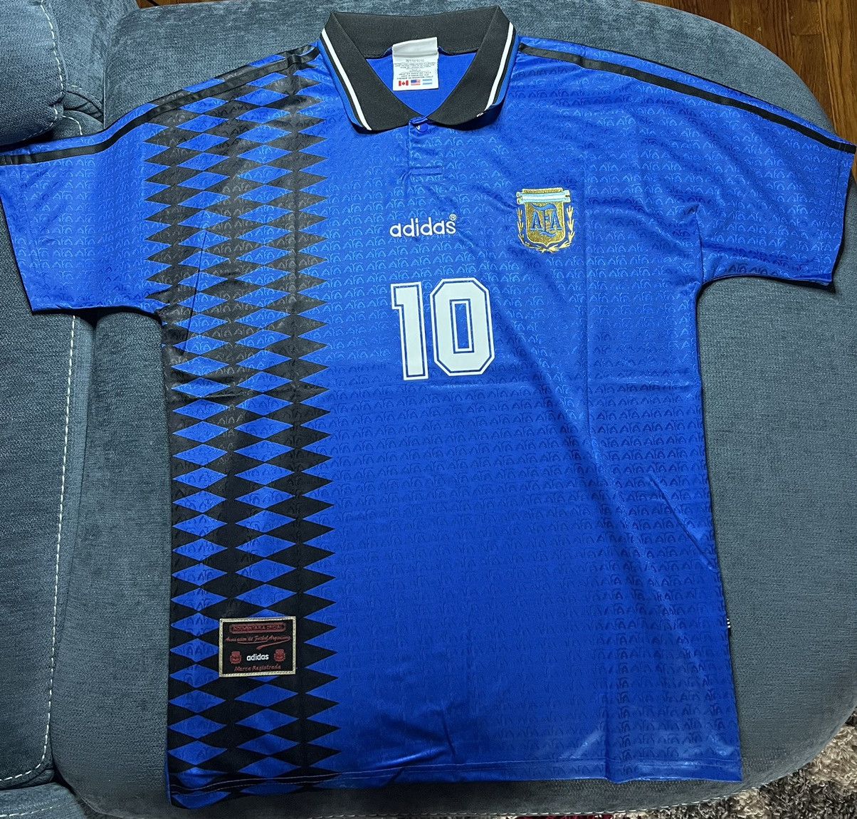 Adidas Argentina World Cup 1994 Away Adidas Jersey Size US L / EU 52-54 / 3 - 3 Thumbnail