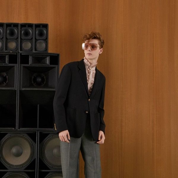 Gucci o1mt1gz0725 Wool Single Breasted Formal Jacket in Black Size US M / EU 48-50 / 2 - 6 Thumbnail